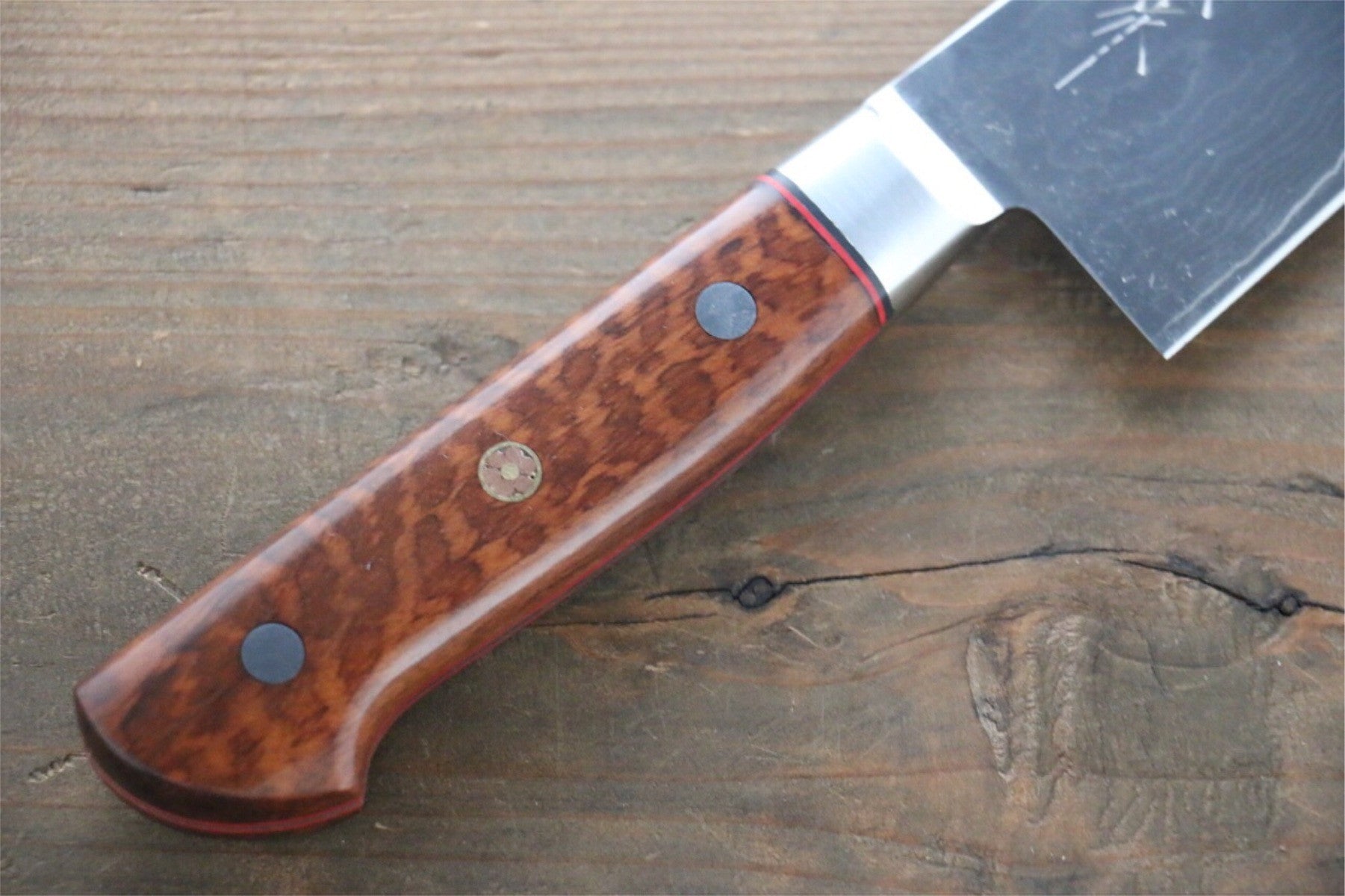 Very cool custom handles for Japanese Chef Knives