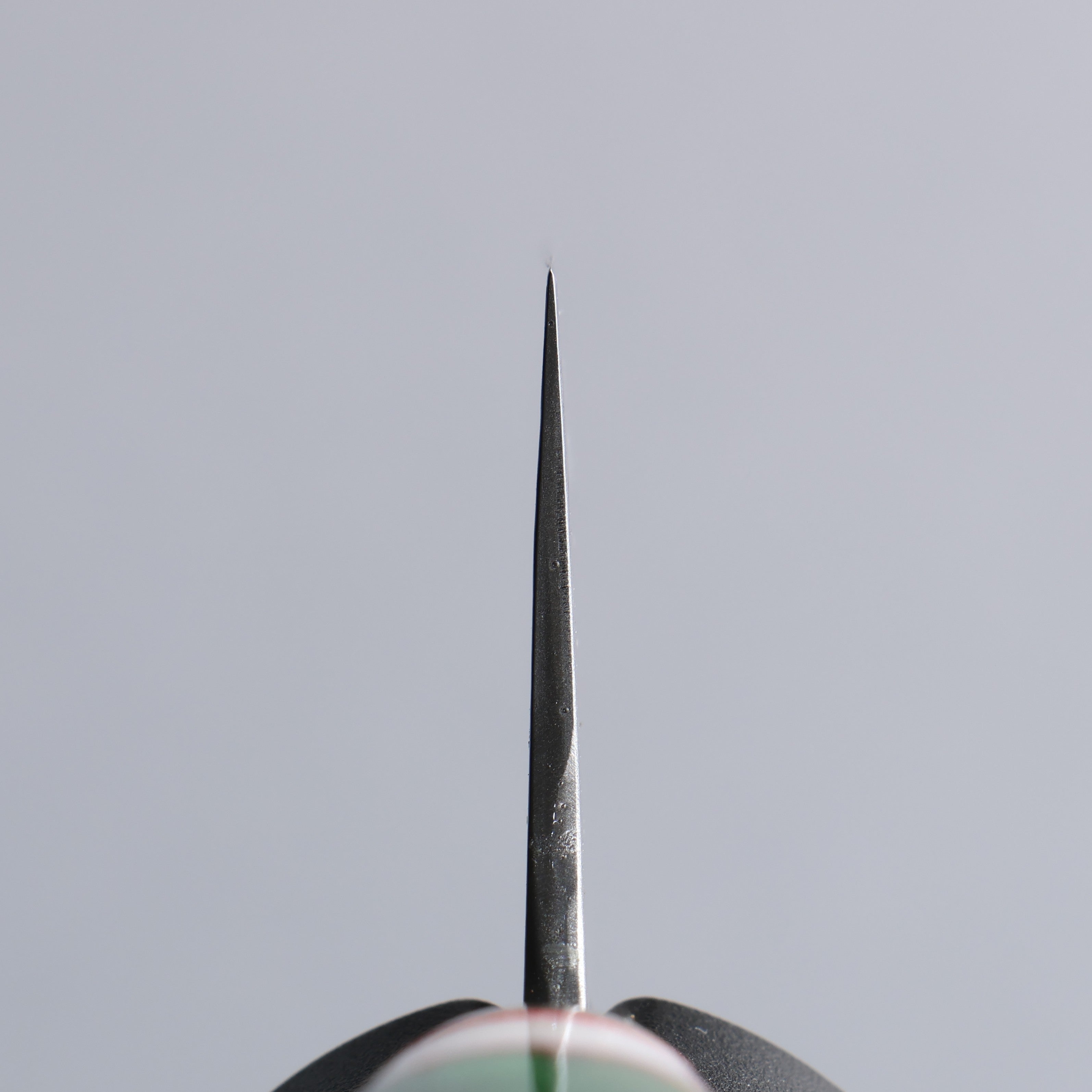 Daisuke Nishida White Steel No.1 Damascus Small Santoku 150mm Green Marble Acrylic Handle - Japanny - Best Japanese Knife