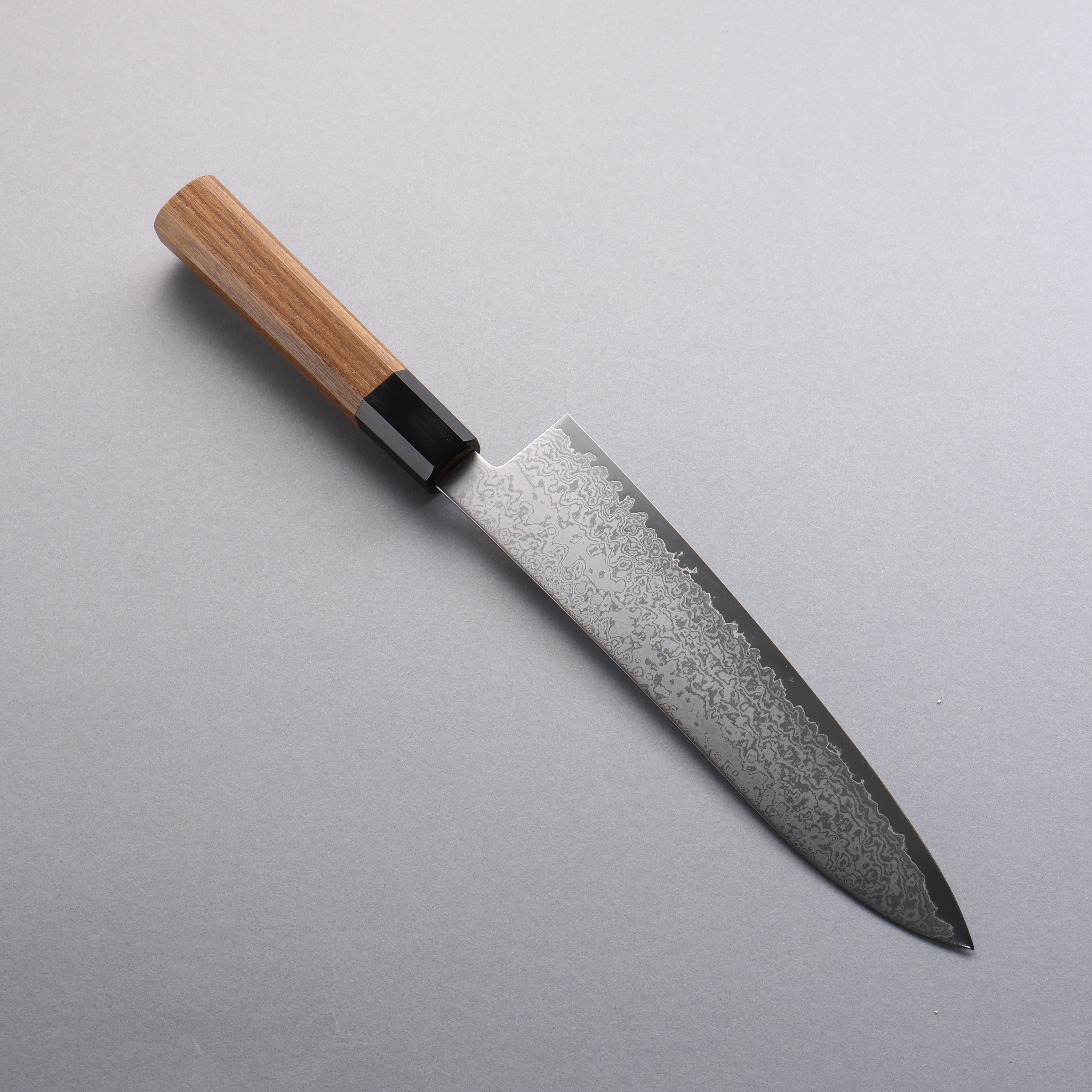 Seisuke VG10 Damascus Gyuto 210mm Teak (ferrule: Black Water Buffalo Horn) Handle - Japanny - Best Japanese Knife