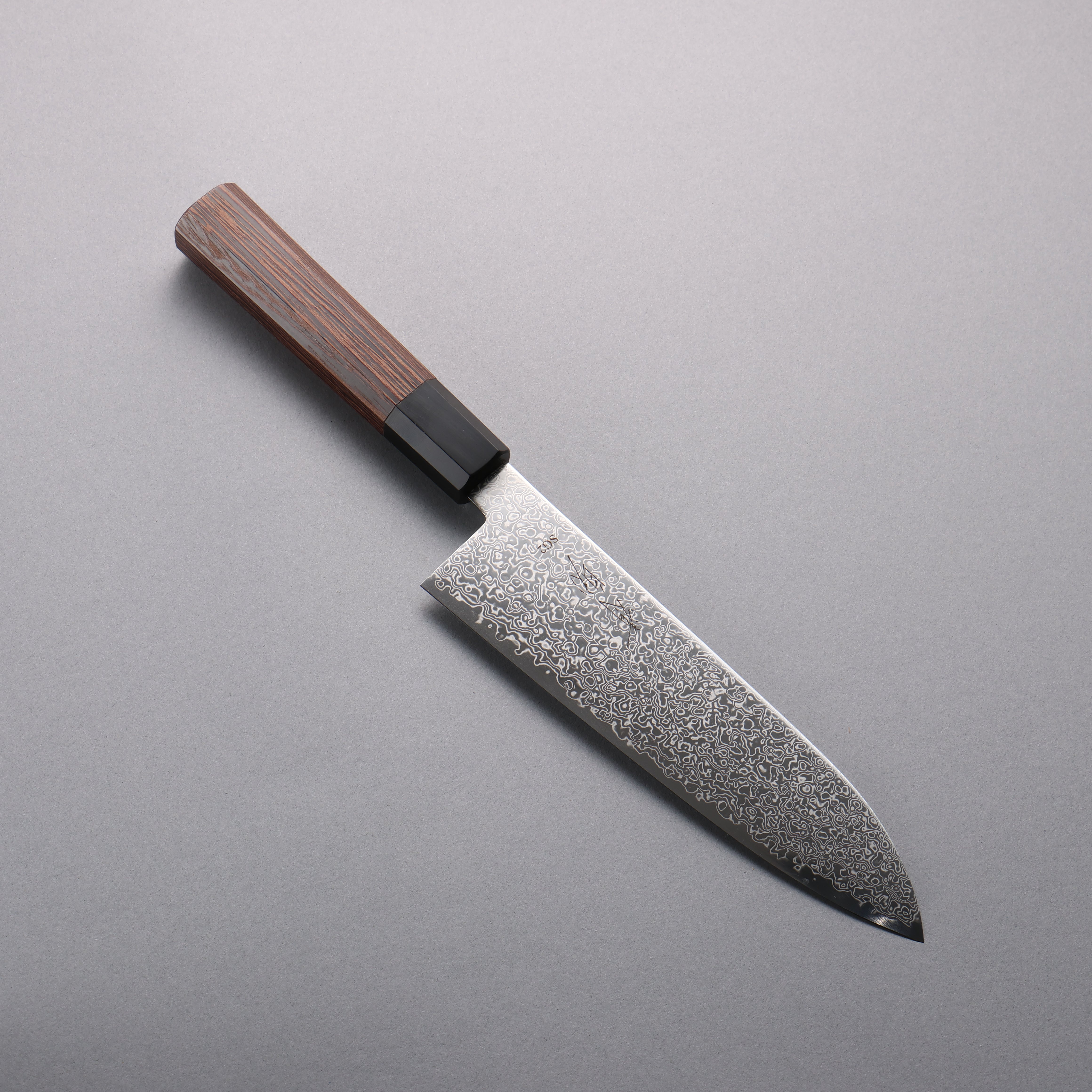 Seisuke SG2 Damascus Migaki Finished Santoku 180mm Wenge Handle - Japanny - Best Japanese Knife