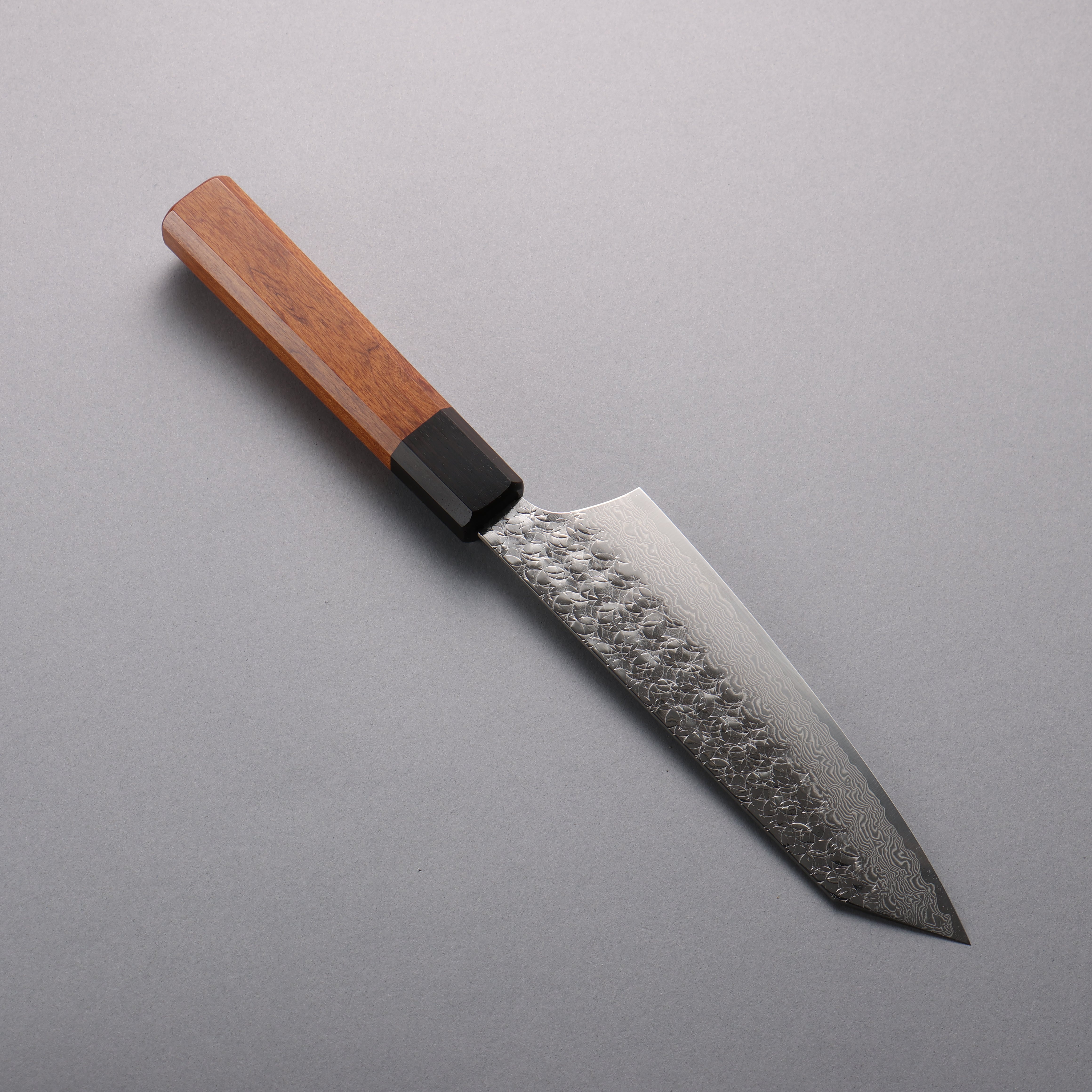 Sakai Takayuki SG2 Damascus Kengata Santoku 160mm Rosewood (Ferrule: Black Pakka Wood) Handle - Japanny - Best Japanese Knife