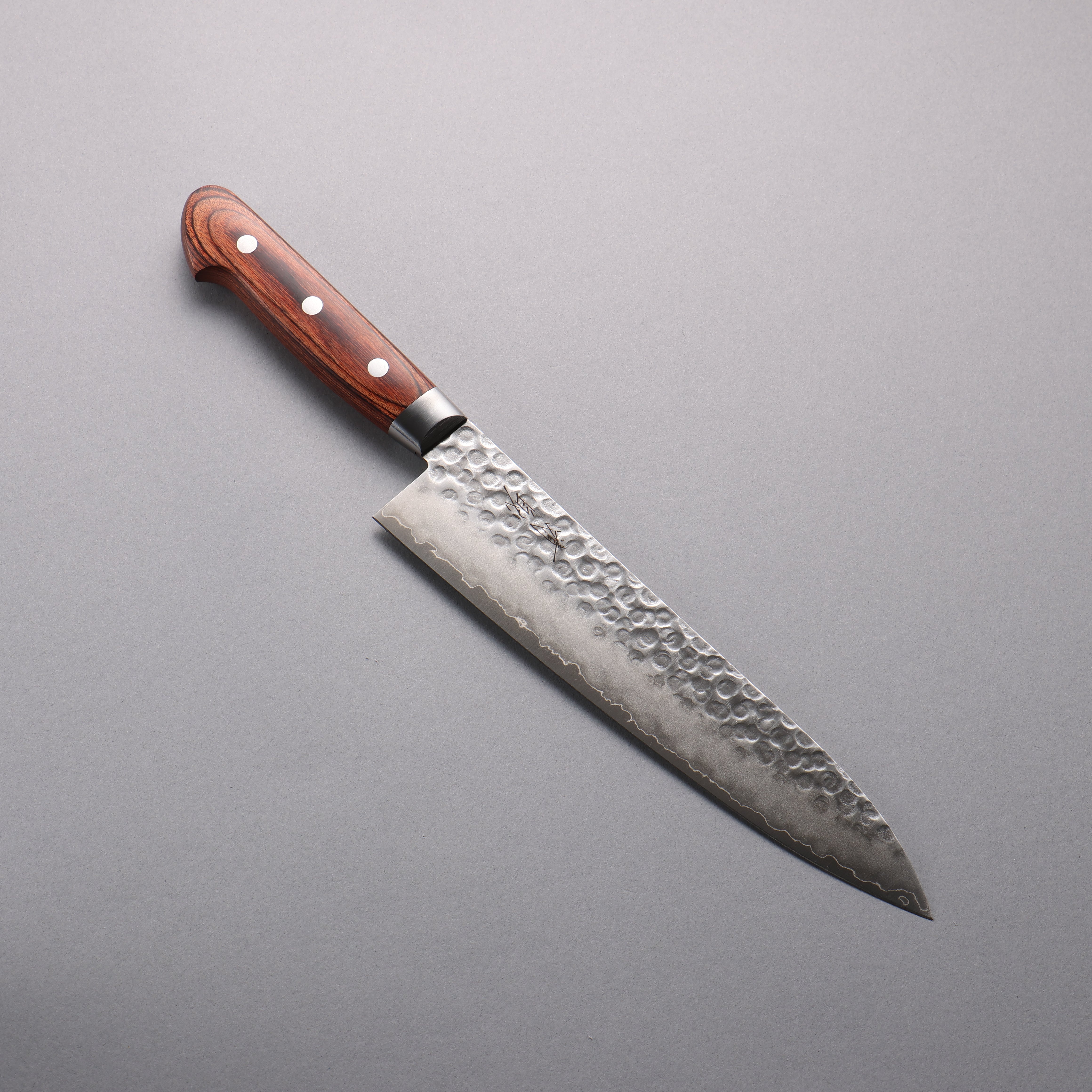 Seisuke VG10 Hammered Gyuto 210mm Mahogany Handle - Japanny - Best Japanese Knife