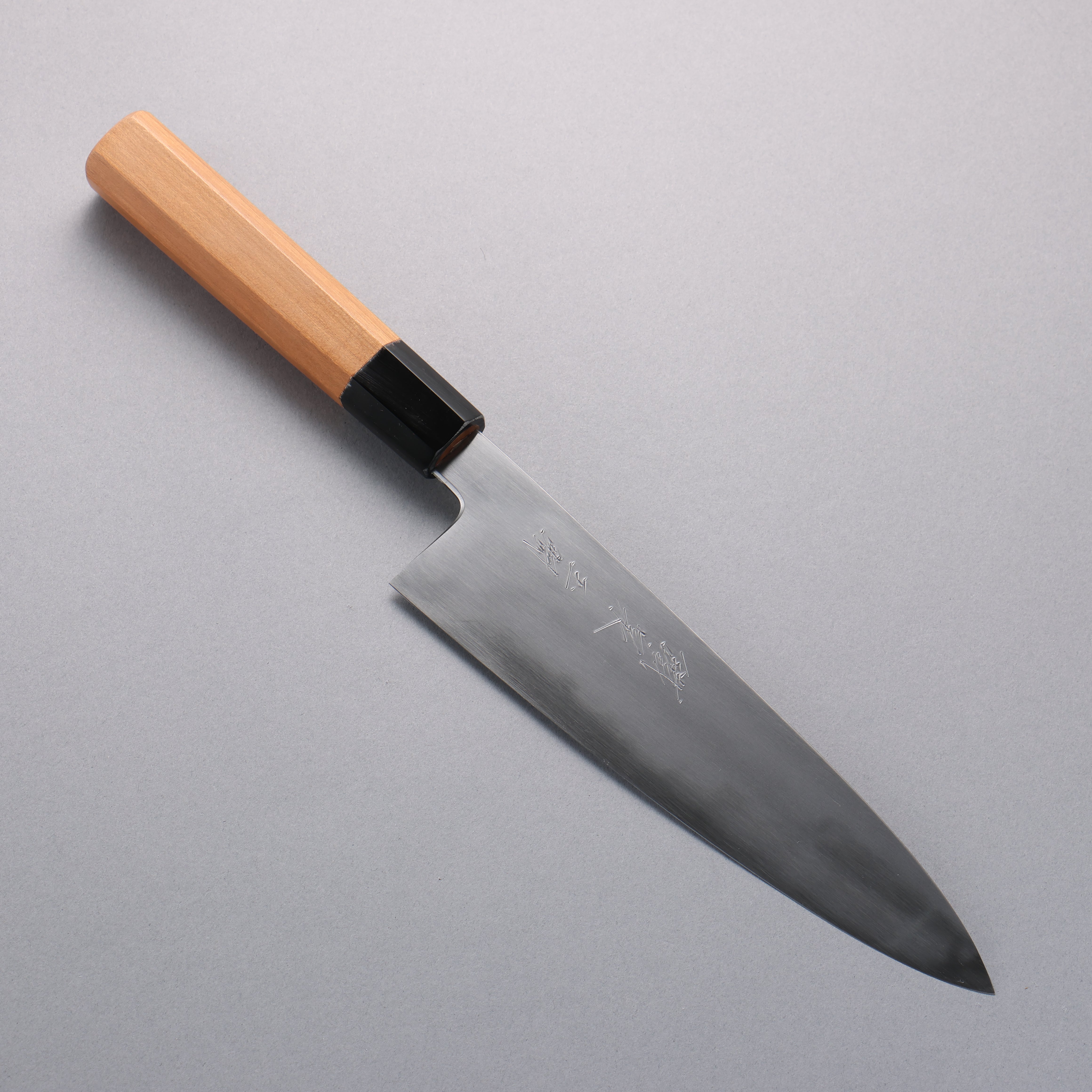 Tessen by Tanaka Tamahagane Gyuto 210mm Wild Cherry Handle - Japanny - Best Japanese Knife