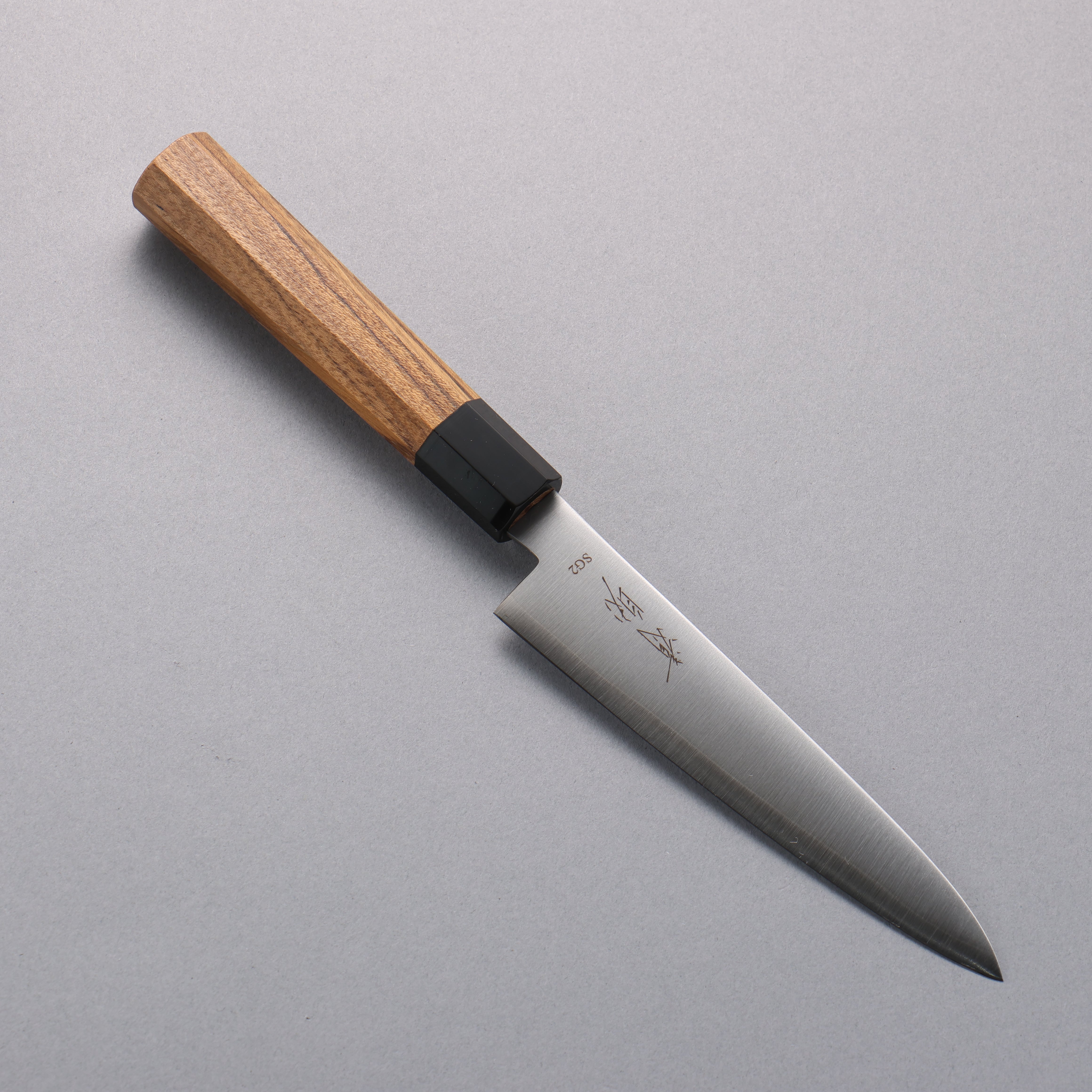 Seisuke SG2 Petty-Utility 135mm Teak (ferrule: Black Water Buffalo Horn) Handle - Japanny - Best Japanese Knife