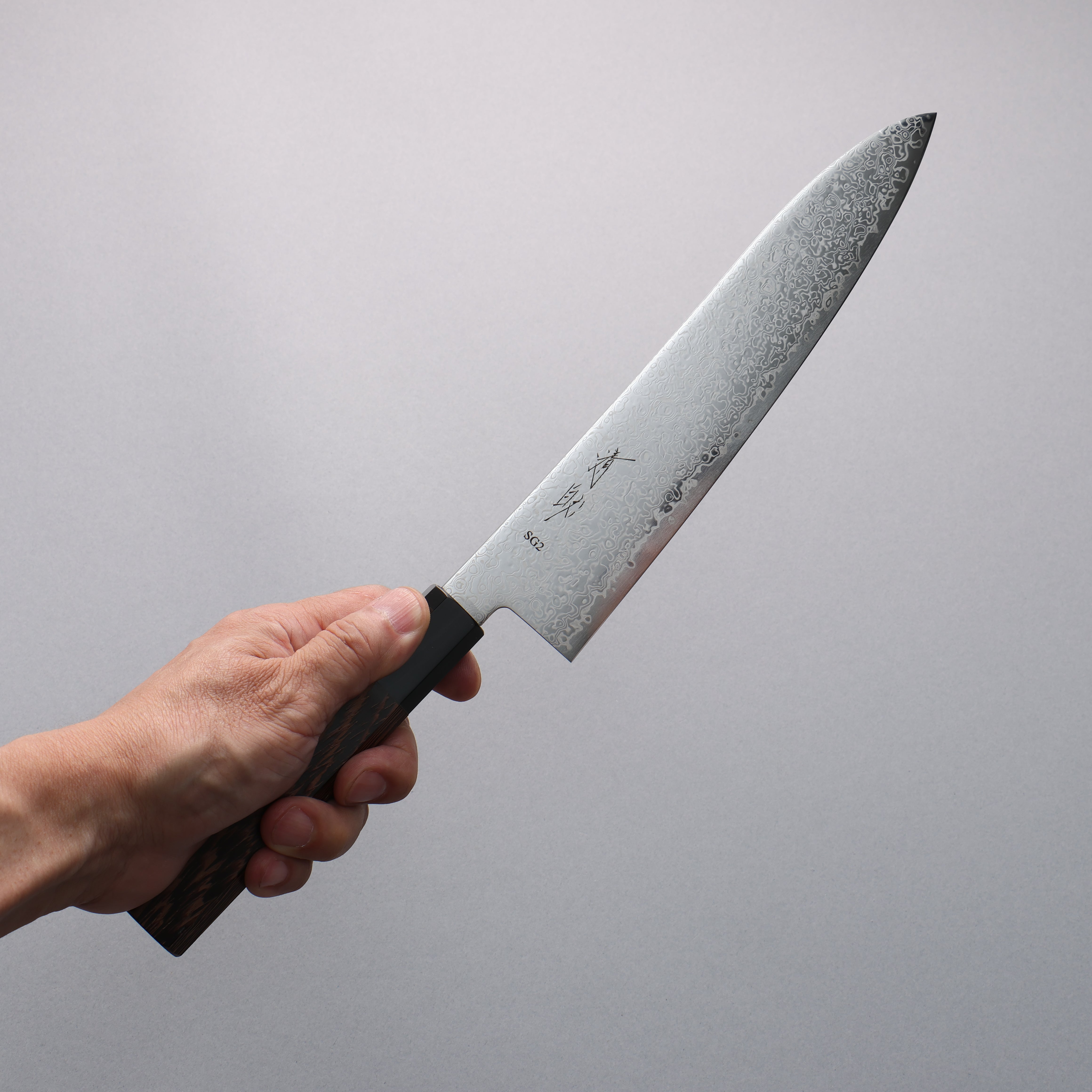 Seisuke SG2 Damascus Migaki Finished Gyuto 210mm Wenge Handle - Japanny - Best Japanese Knife