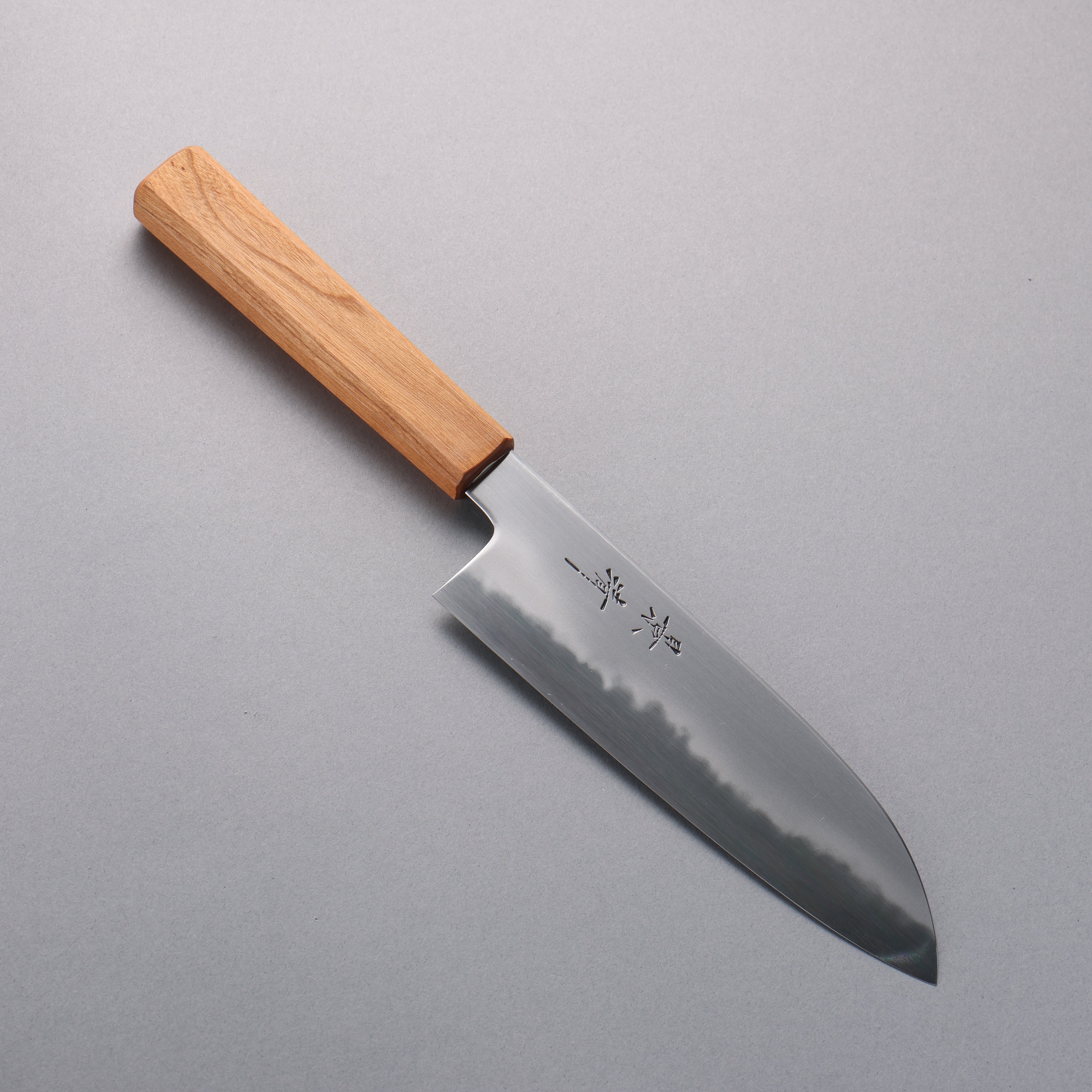 Kagekiyo Finest White Steel No.2 Santoku 170mm Cherry Tree Handle with Sheath - Japanny - Best Japanese Knife