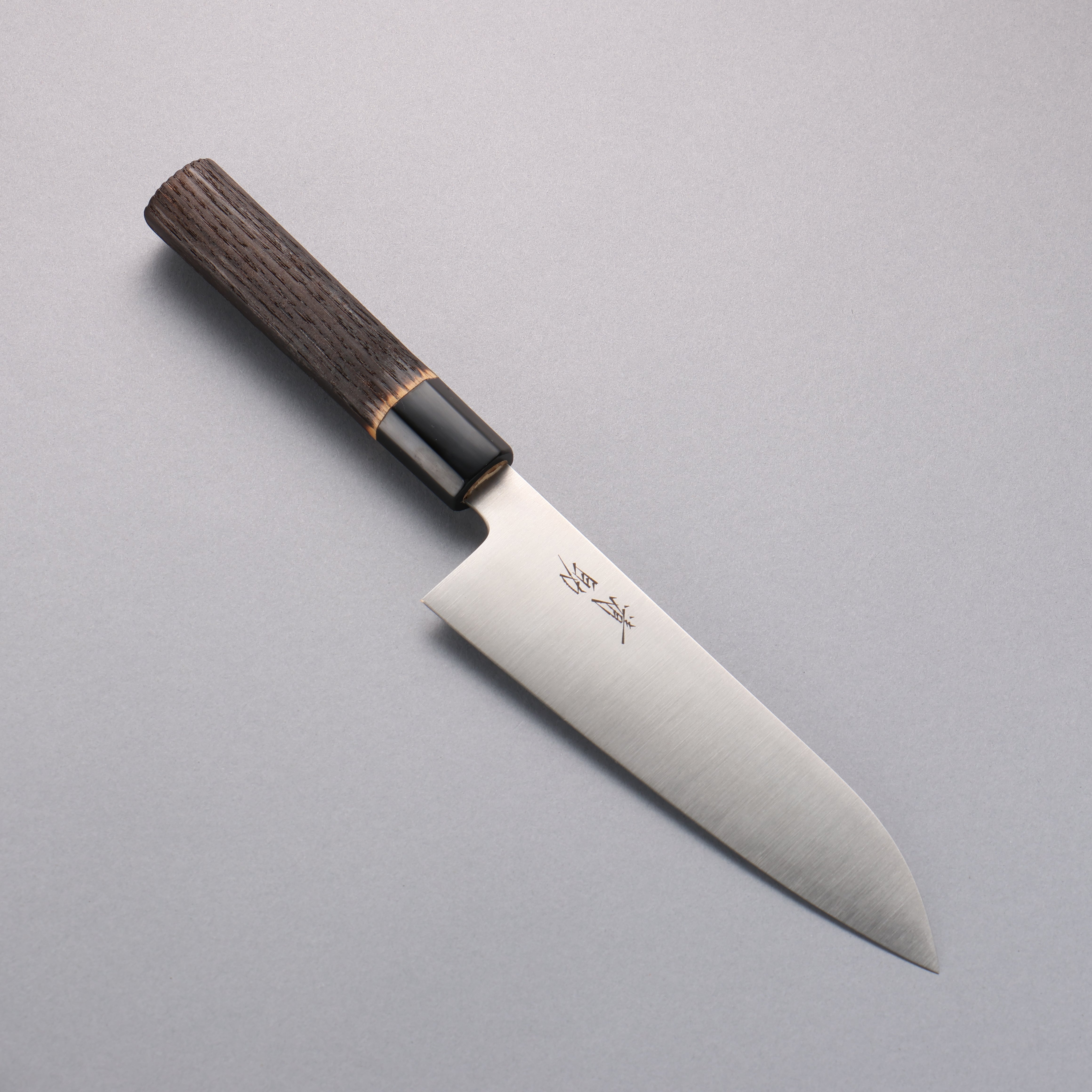 Seisuke Swedish Steel-stn Santoku 180mm Burnt Chestnut Handle - Japanny - Best Japanese Knife