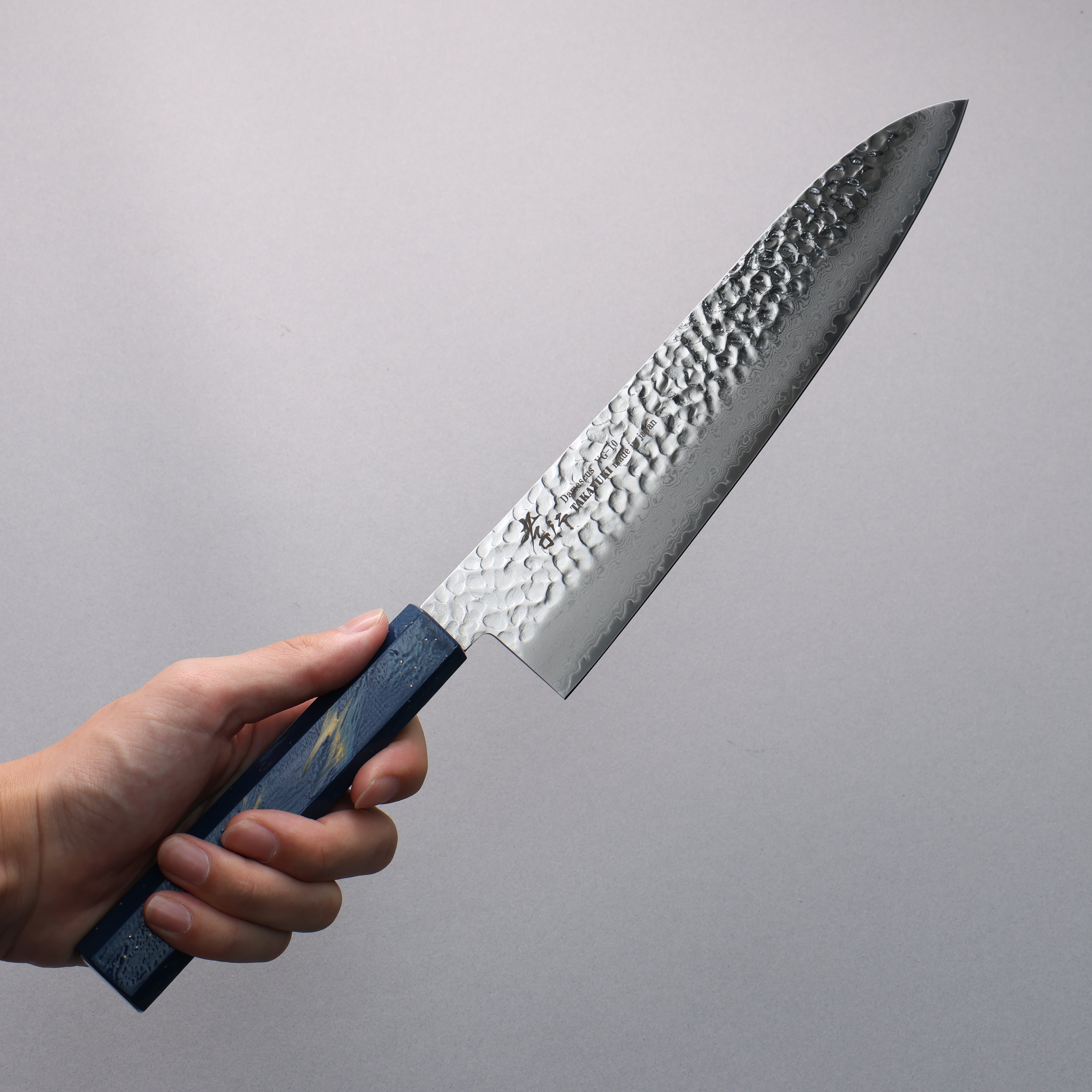 Sakai Takayuki VG10 33 Layer Damascus Gyuto 240mm Live oak Lacquered (Saiseki) Handle - Japanny - Best Japanese Knife