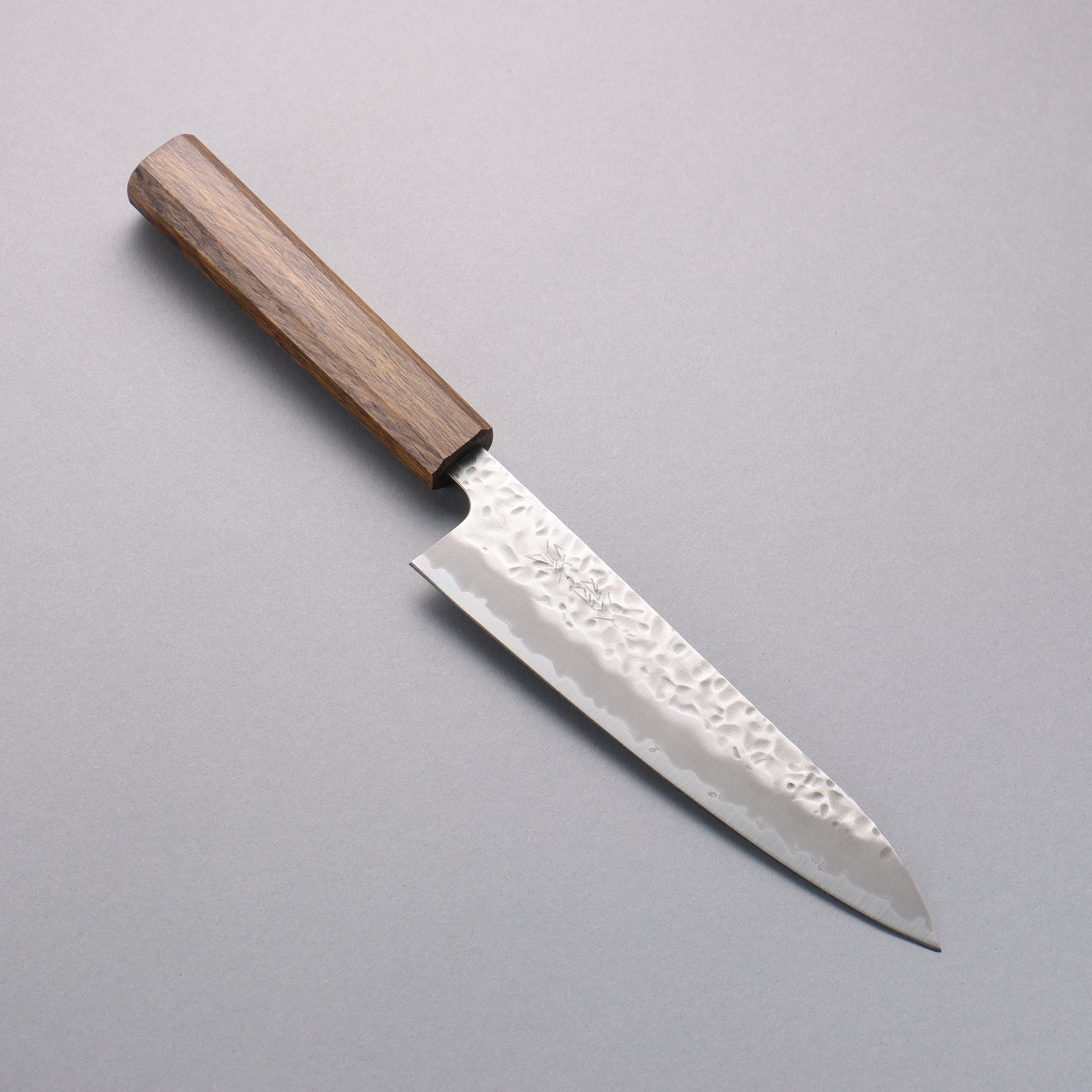 Oul White Steel No.1 Hammered Gyuto 180mm Oak Handle - Japanny - Best Japanese Knife
