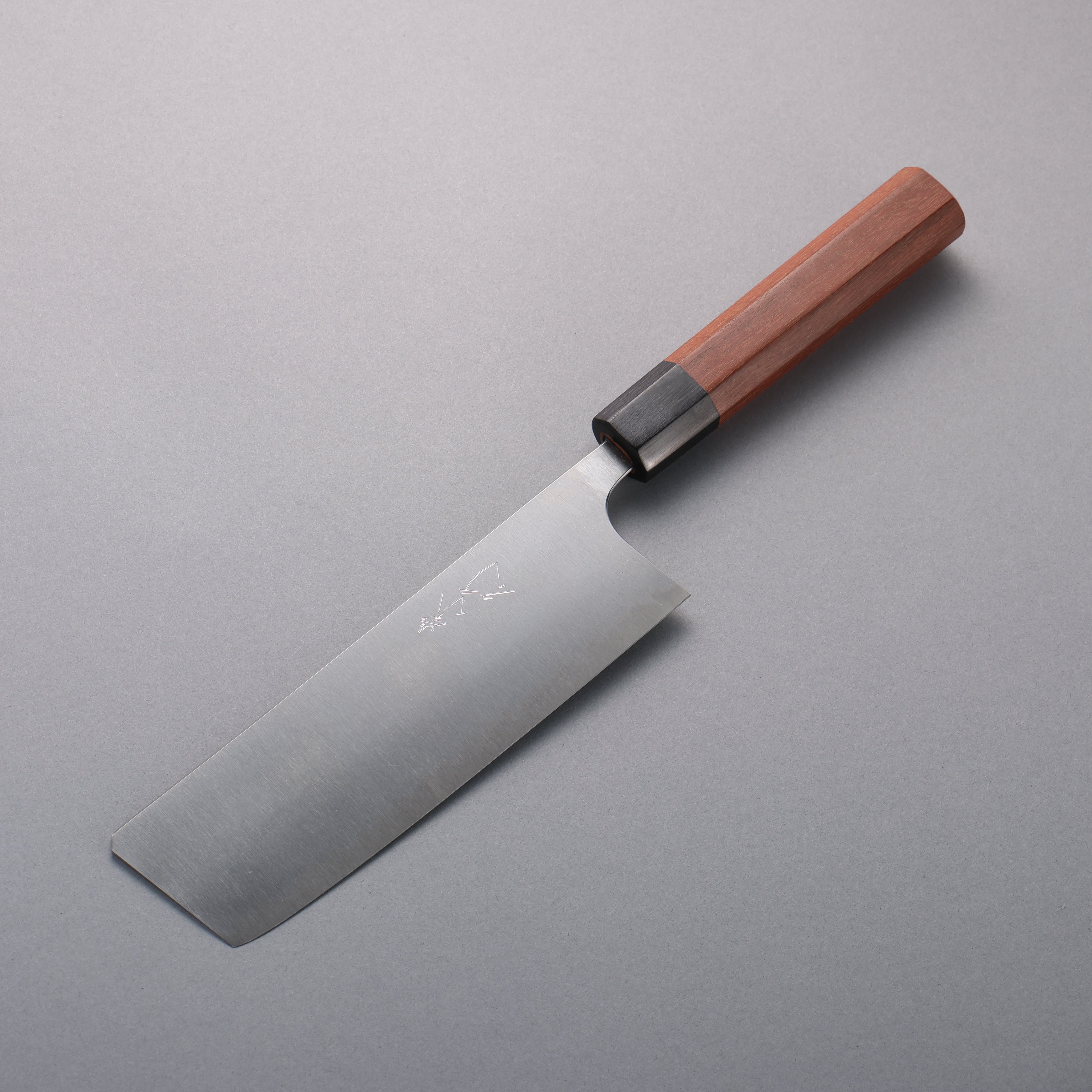 Shibata Takayuki Koutetsu Blue Super Nakiri 165mm Jarrah Handle - Japanny - Best Japanese Knife