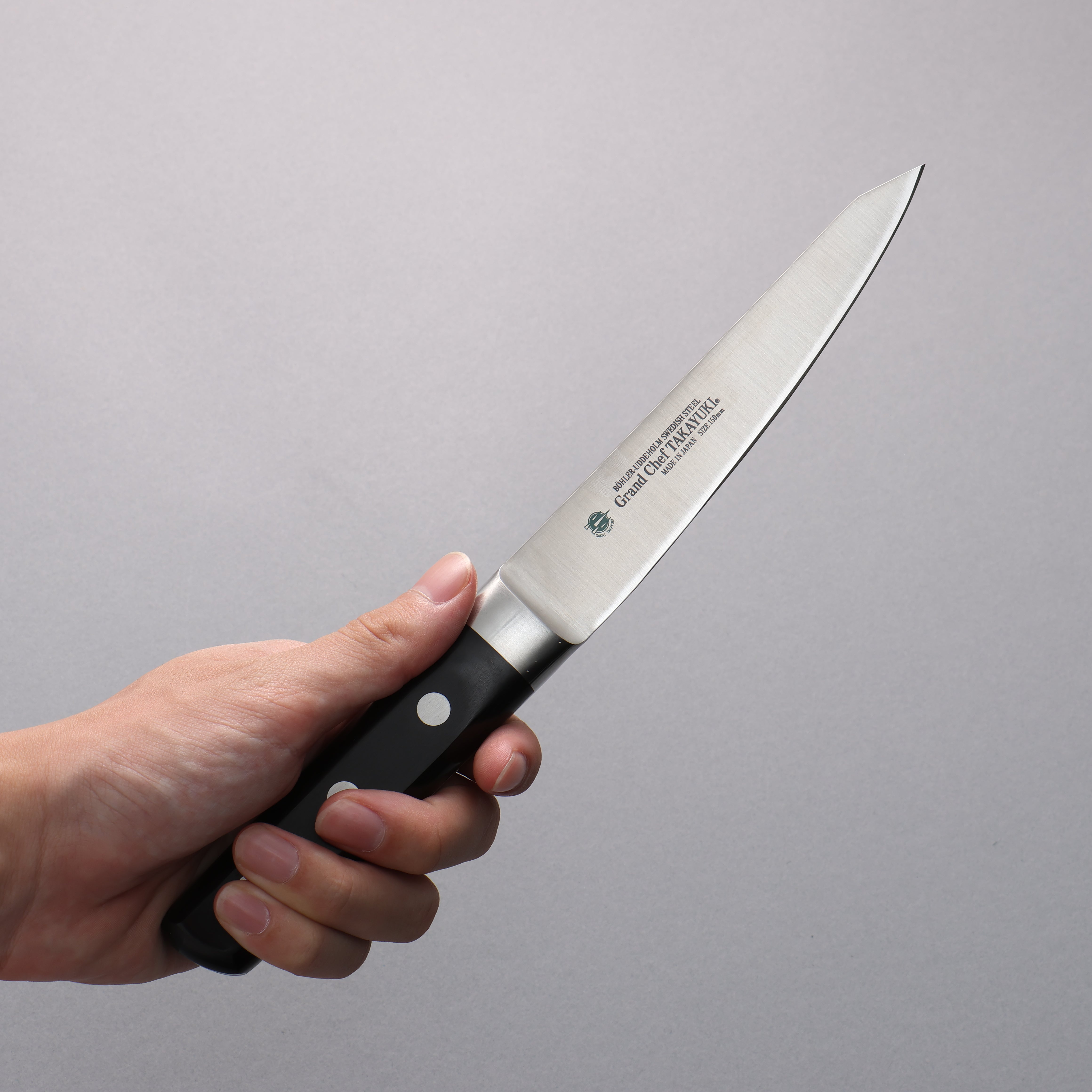 Sakai Takayuki Grand Chef Swedish Steel-stn Honesuki Boning 150mm Kansai - Japanny - Best Japanese Knife