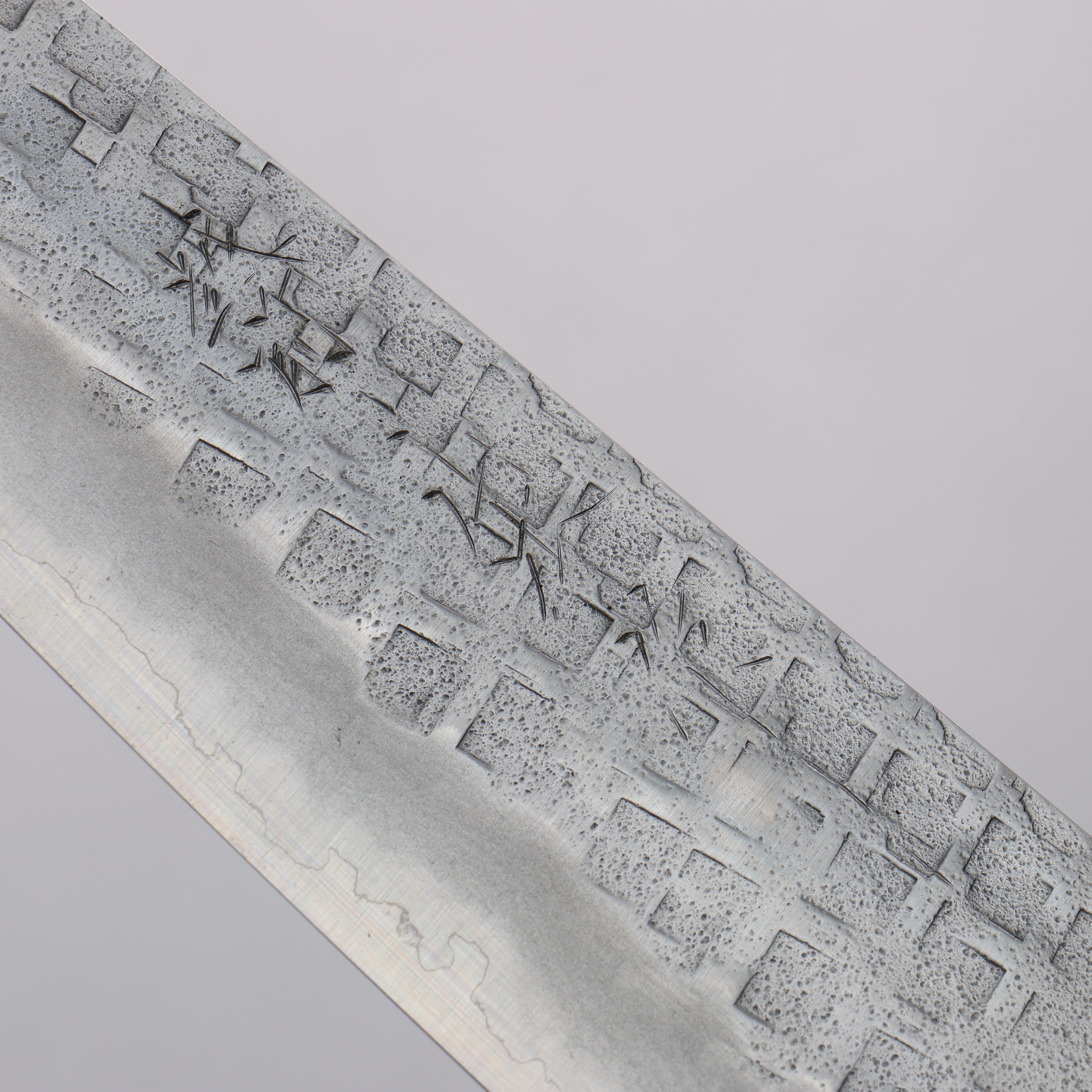 Nao Yamamoto Silver Steel No.3 Nashiji Hammered(square) Gyuto 180mm Red Pakka wood Handle - Japanny - Best Japanese Knife