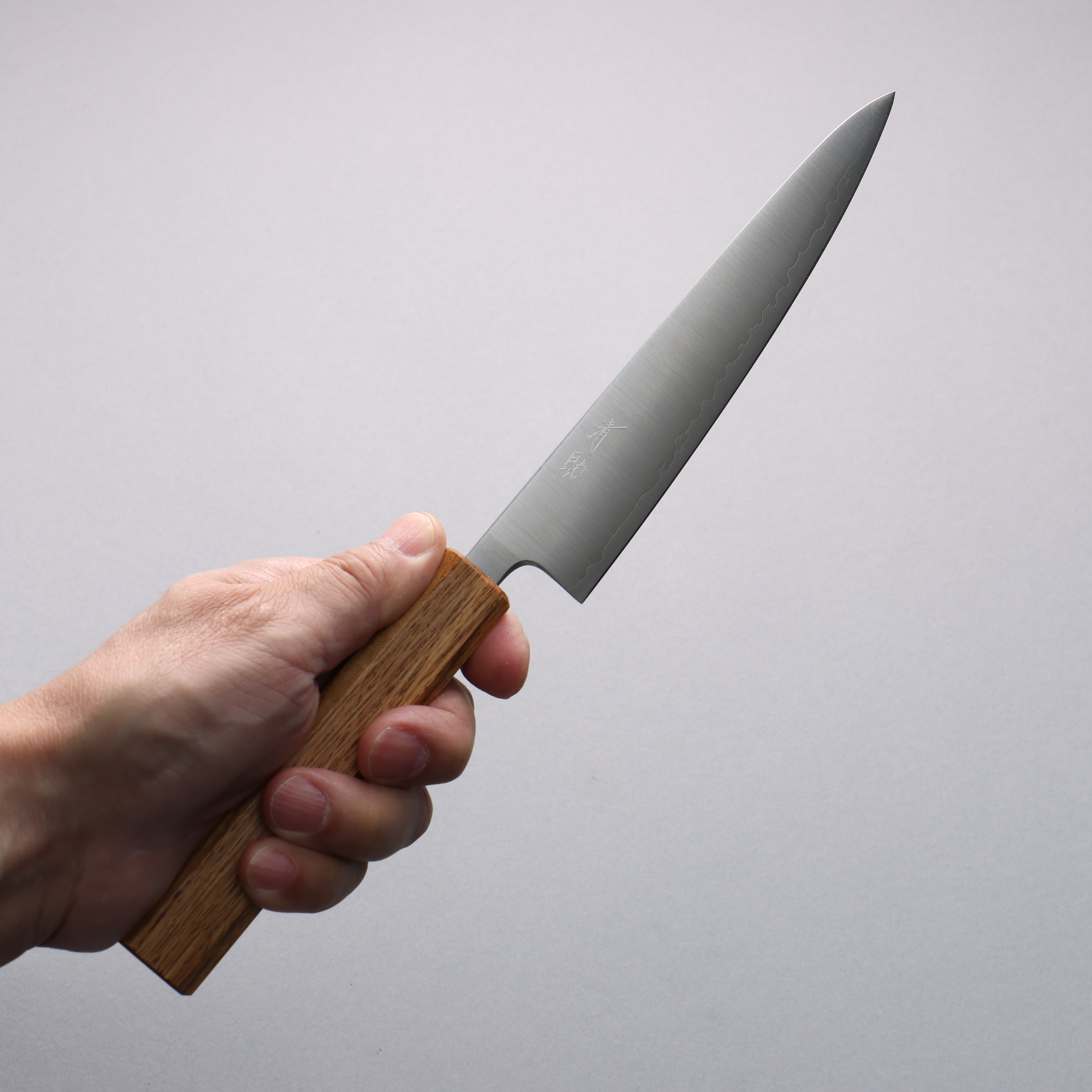 Seisuke Silver Steel No.3 Migaki Polish Finish Petty-Utility 150mm White Oak Handle - Japanny - Best Japanese Knife