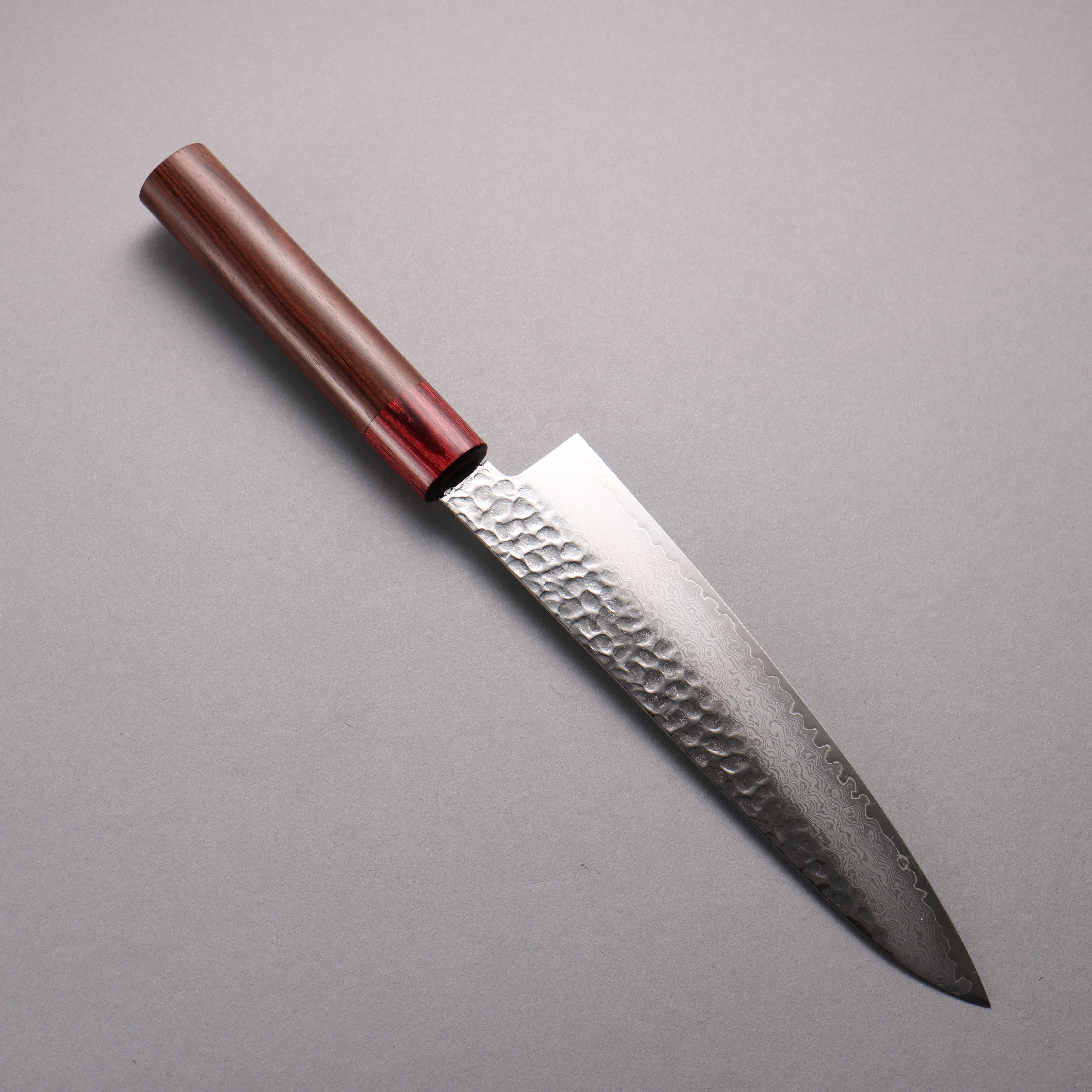 Sakai Takayuki VG10 33 Layer Hammered Damascus Gyuto 210mm Rosewood (ferrule: Red Pakka wood) Handle - Japanny - Best Japanese Knife