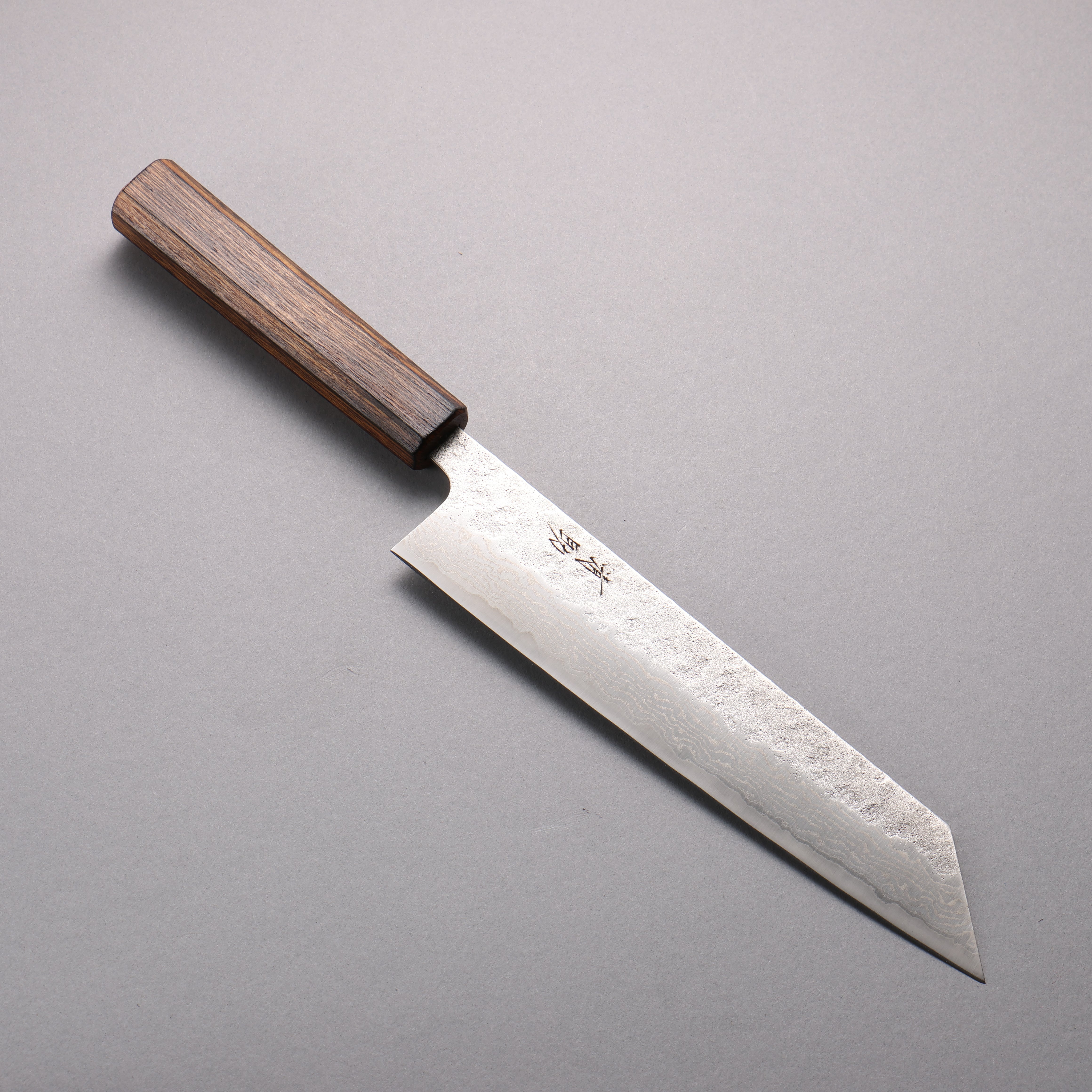 Seisuke Stainless Steel 440C Hammered Damascus Kiritsuke Gyuto 210mm Oak Handle - Japanny - Best Japanese Knife