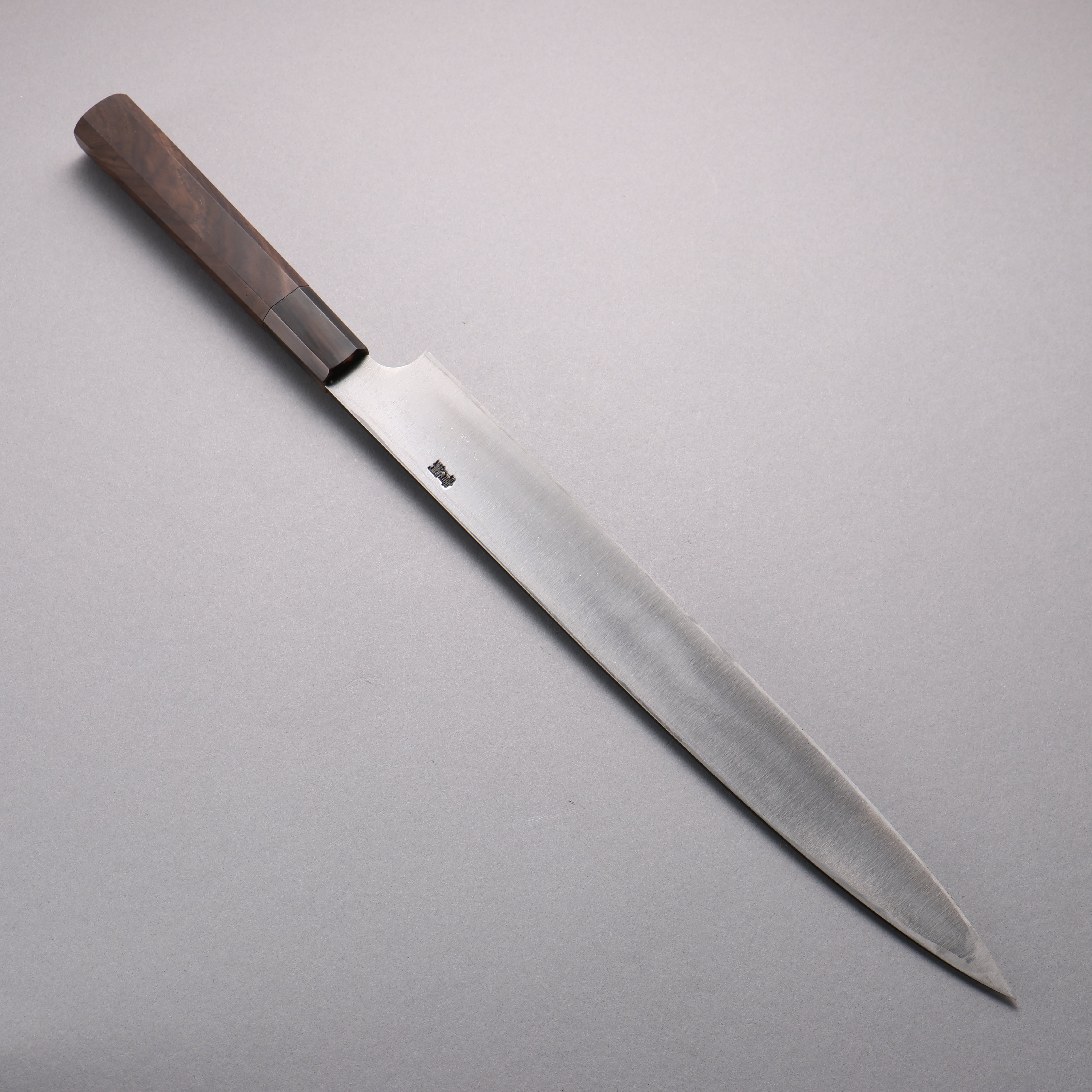 Nao Yamamoto Blue Steel No.2 Kurouchi Damascus Yanagiba 300mm Walnut Handle - Japanny - Best Japanese Knife