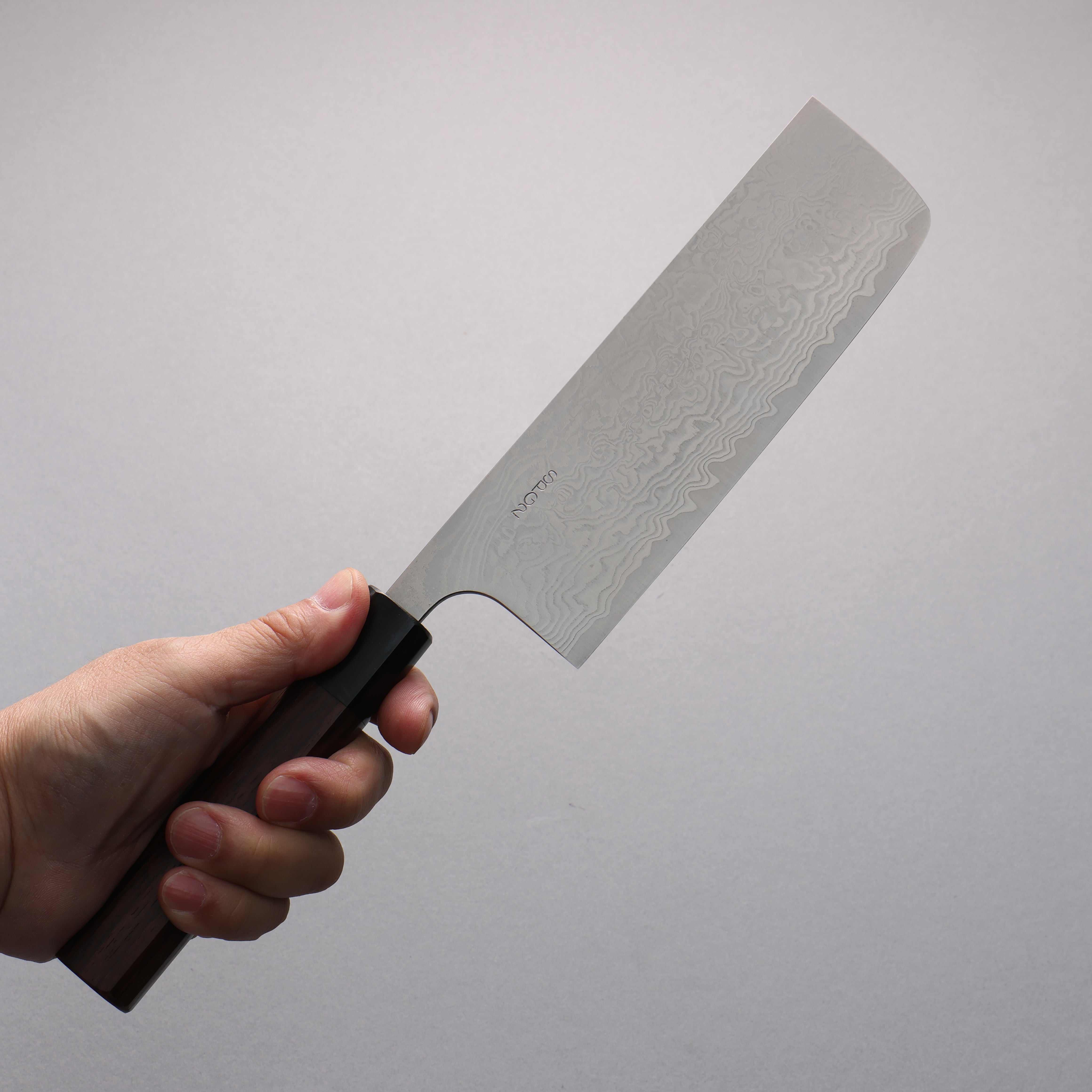 Nao Yamamoto SG2 Damascus Migaki Finished Nakiri 165mm Rosewood (Ferrule: Black Pakka Wood) Handle - Japanny - Best Japanese Knife