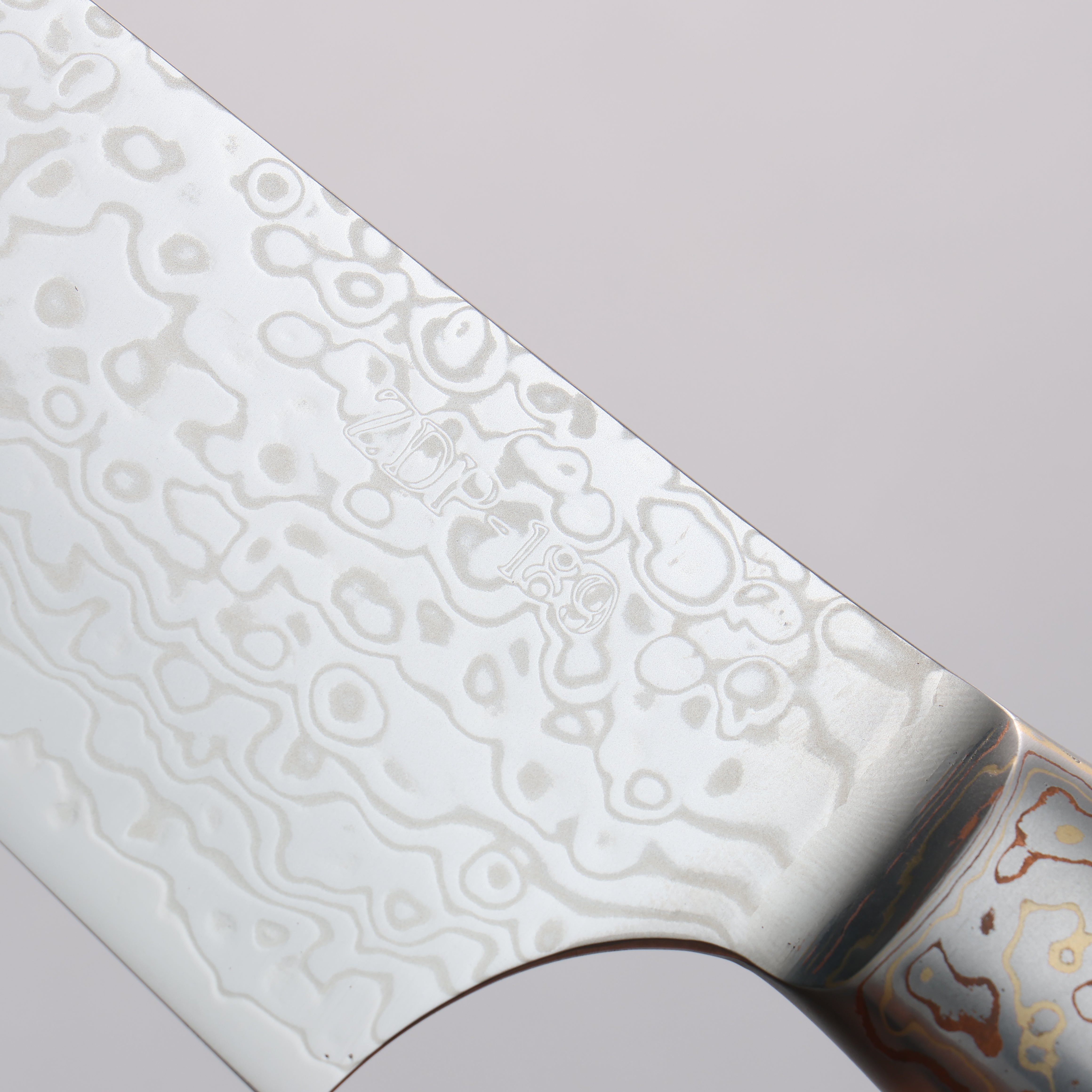 Kajin ZDP189 Damascus Migaki Finished Kiritsuke Gyuto 210mm Abalone Inlay Handle - Japanny - Best Japanese Knife