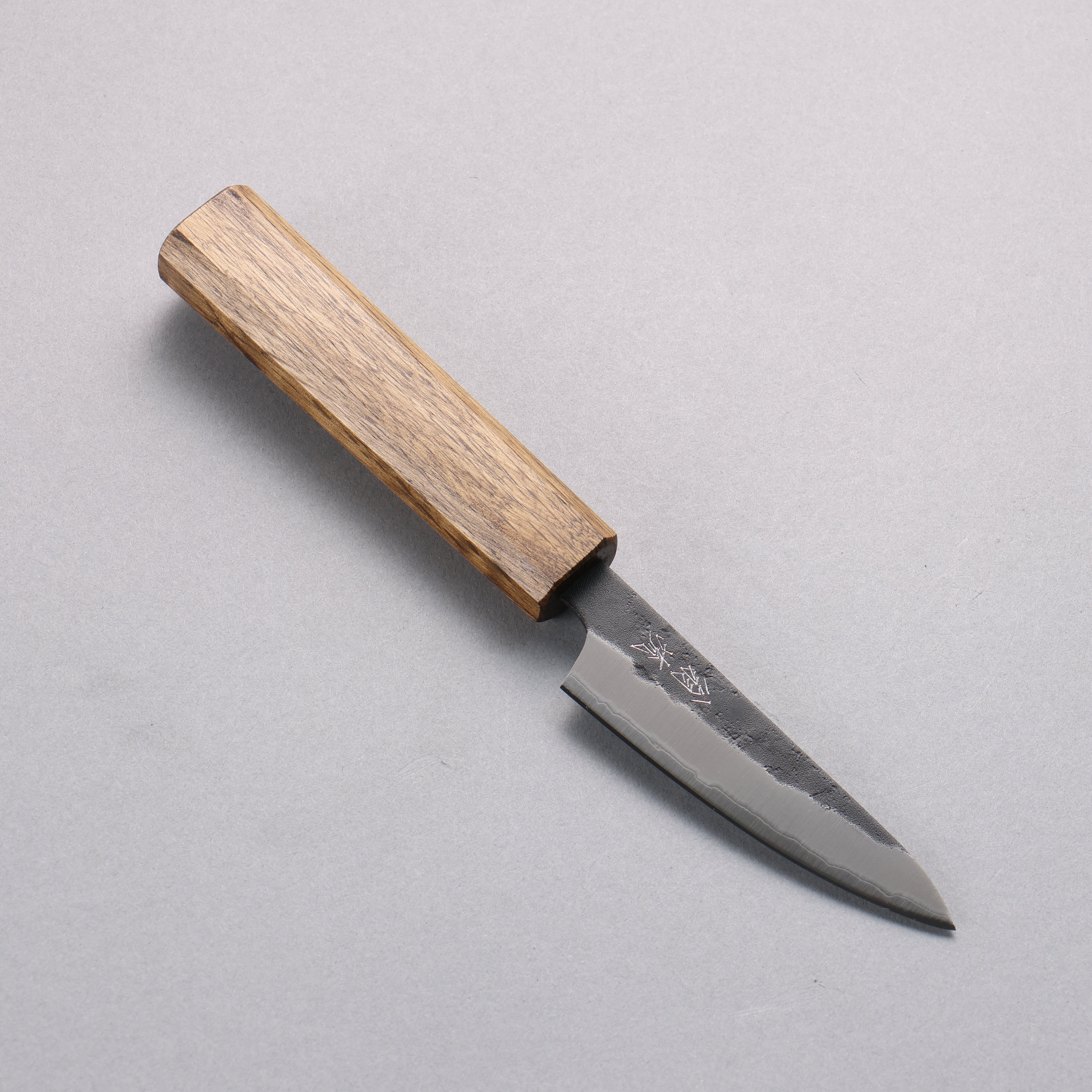 Oul Blue Super Black Nashiji Petty-Utility 80mm Oak Handle - Japanny - Best Japanese Knife