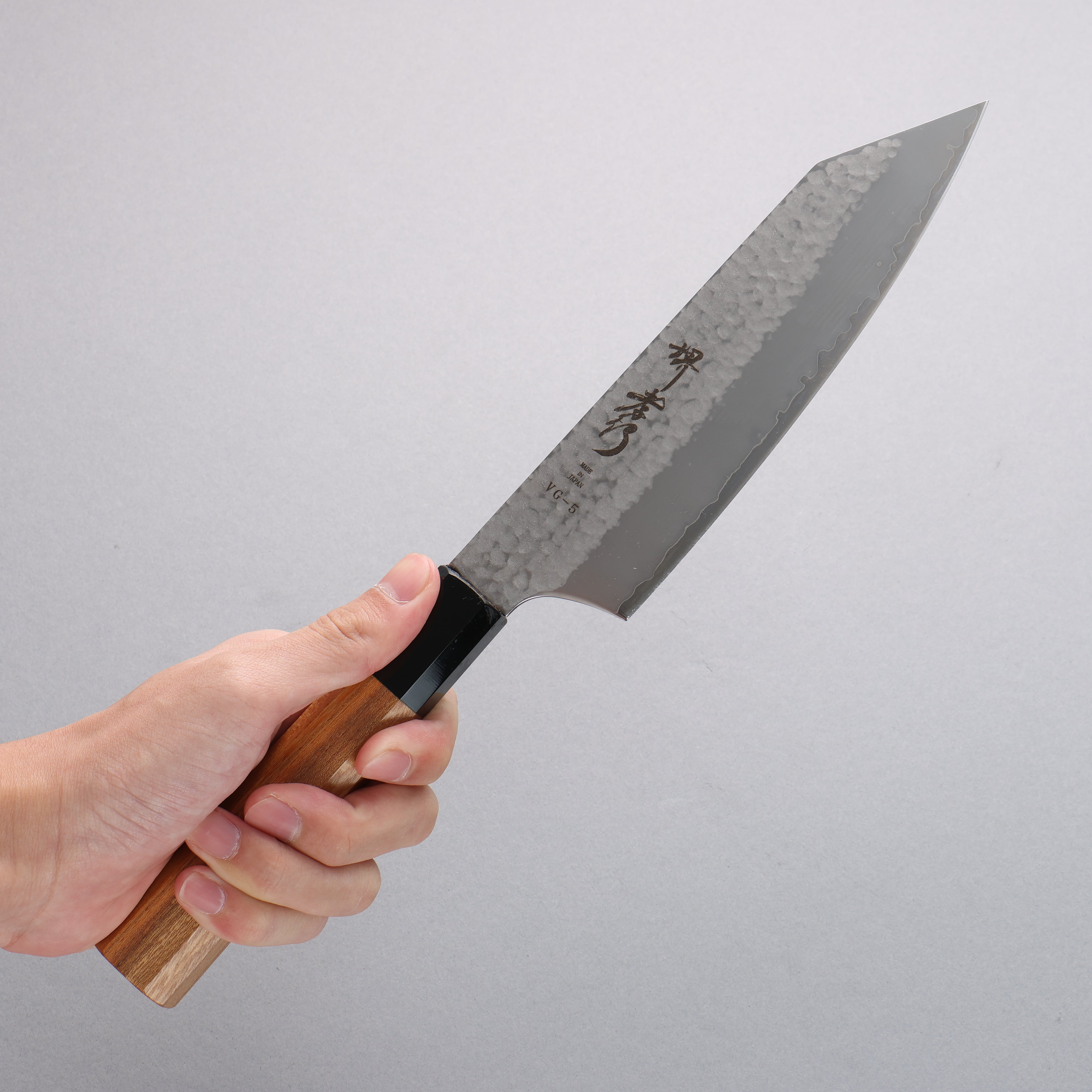 Sakai Takayuki VG5 Hammered Bunka 170mm Magnolia (Ferrule: Black Plastic) Handle Kataoka - Japanny - Best Japanese Knife