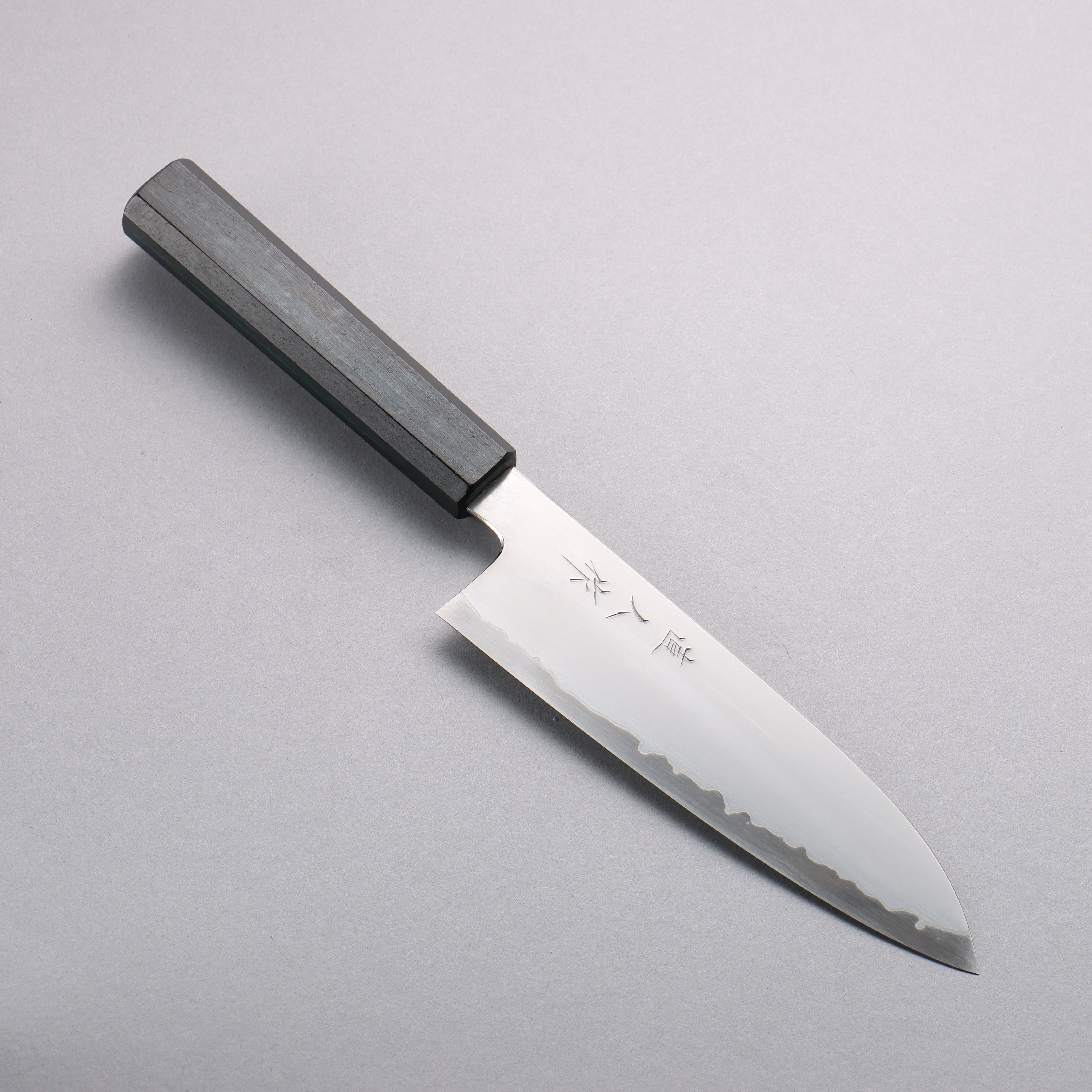Naohito Myojin SG2 Kasumitogi Santoku 170mm Oak (Indigo Dyed) Handle - Japanny - Best Japanese Knife