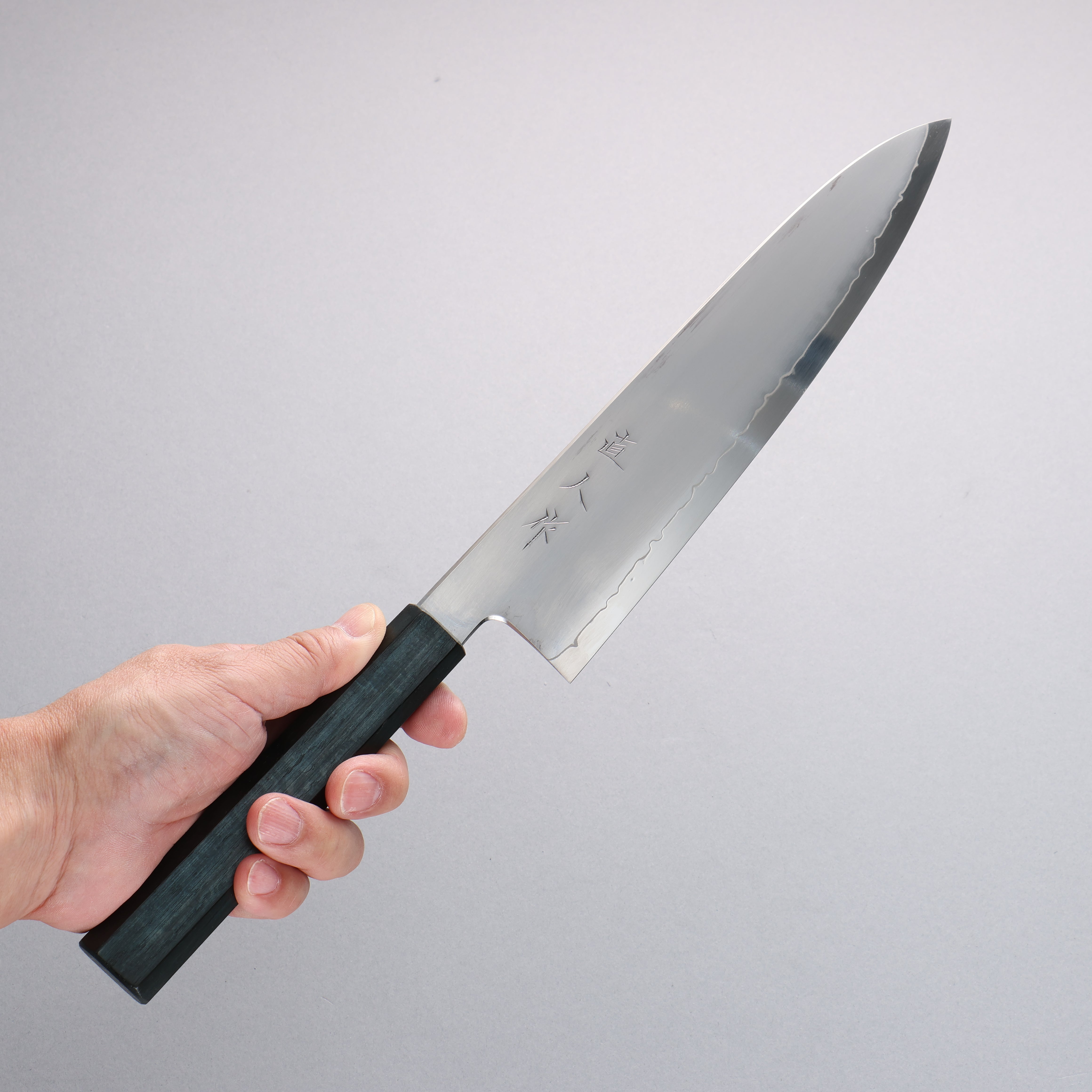 Naohito Myojin SG2 Kasumitogi Gyuto 240mm Oak (Indigo Dyed) Handle - Japanny - Best Japanese Knife