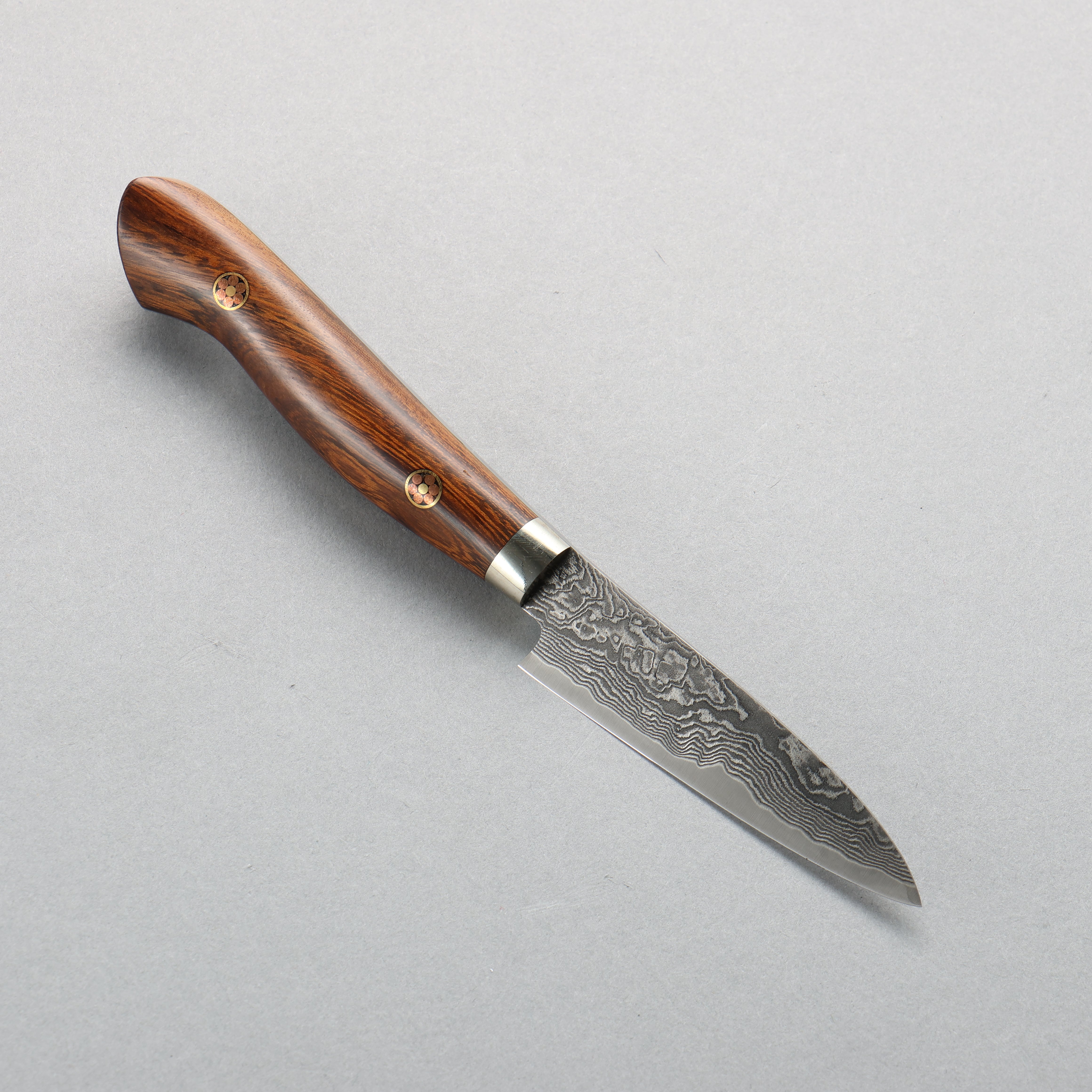 Shigeki Tanaka (No engraving) SG2 Damascus Paring 95mm Ironwood Handle - Japanny - Best Japanese Knife