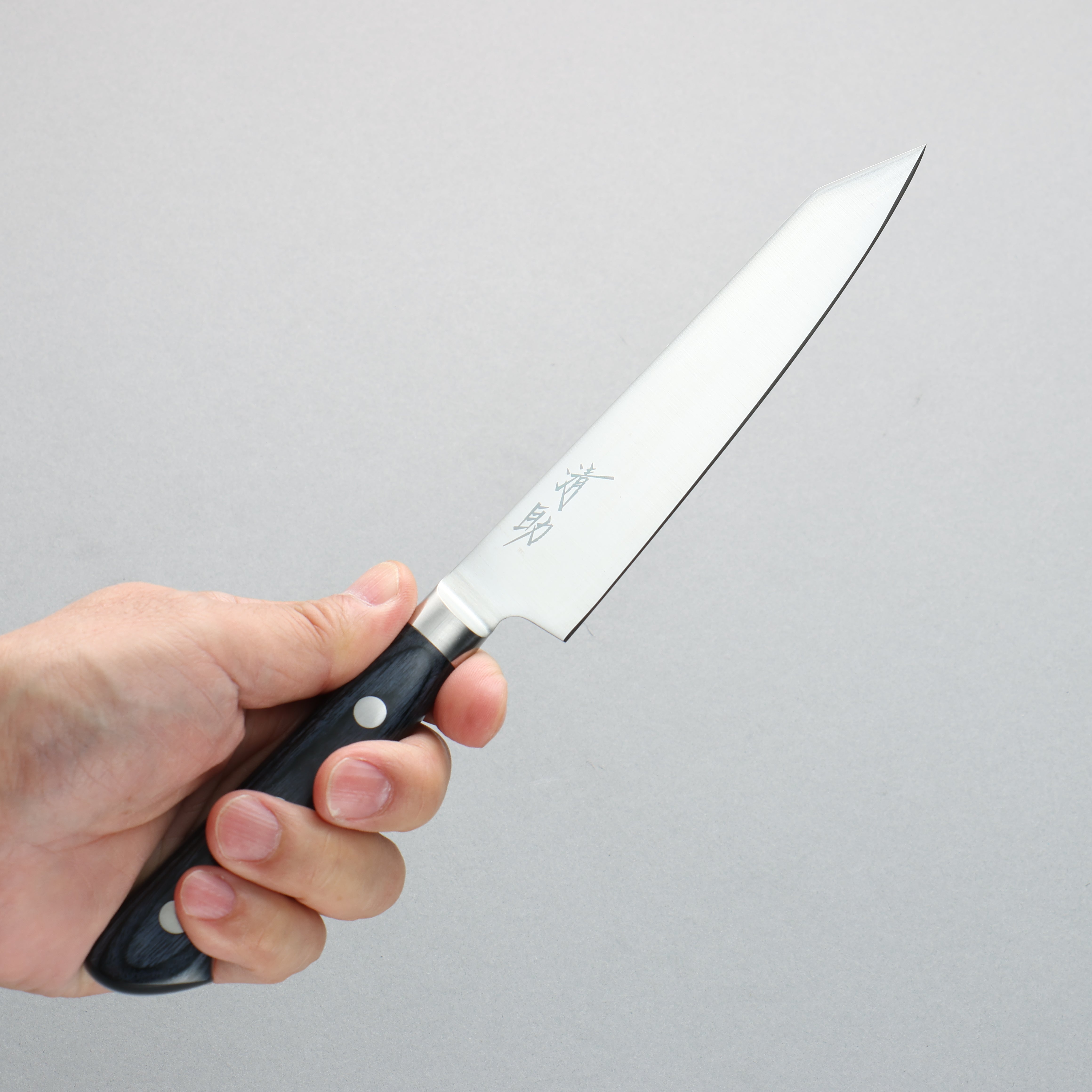 Seisuke Seiten Molybdenum Kiritsuke Petty-Utility 145mm Navy blue Pakka wood Handle - Japanny - Best Japanese Knife