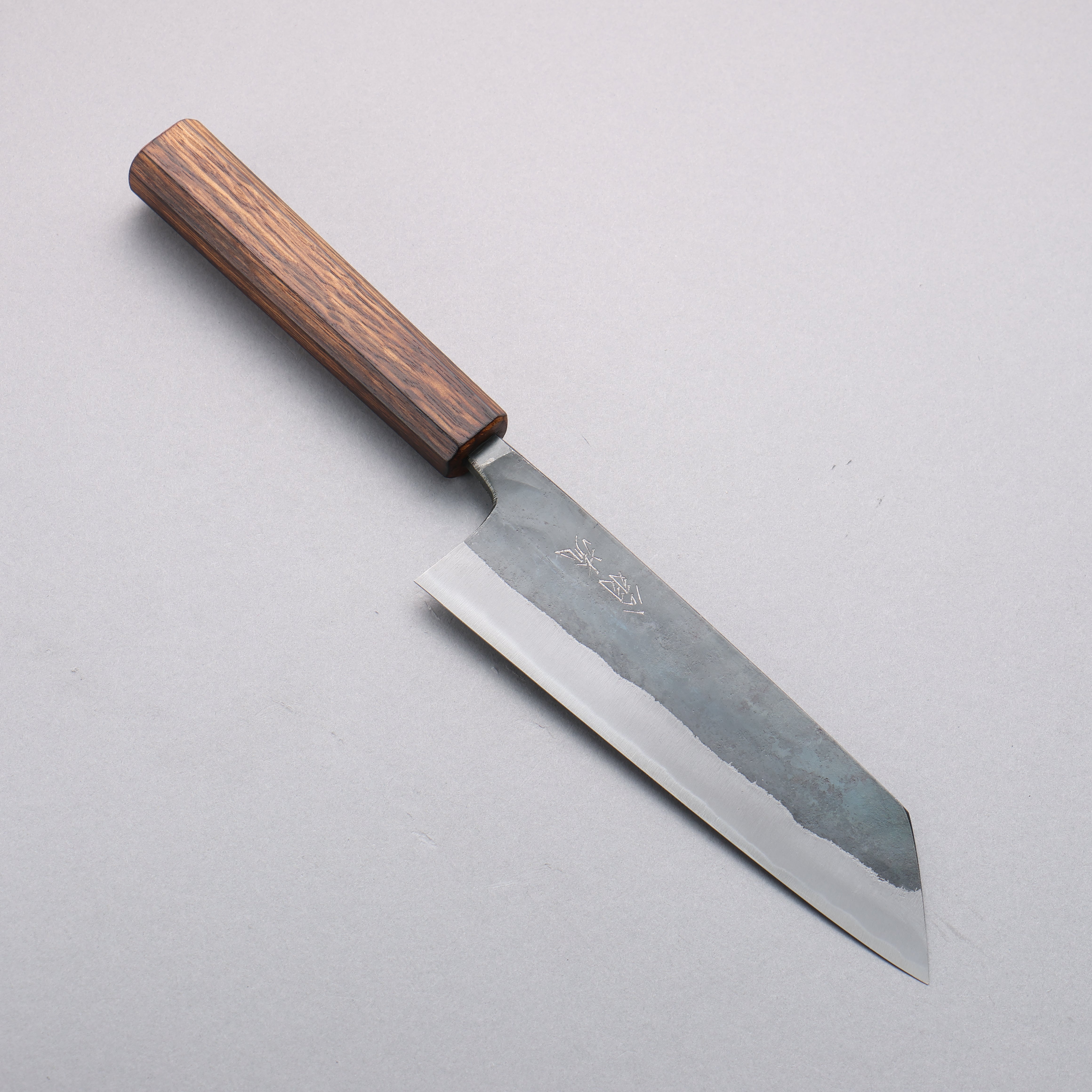 Oul Blue Steel No.2 Black Finished Bunka 170mm Oak Handle - Japanny - Best Japanese Knife