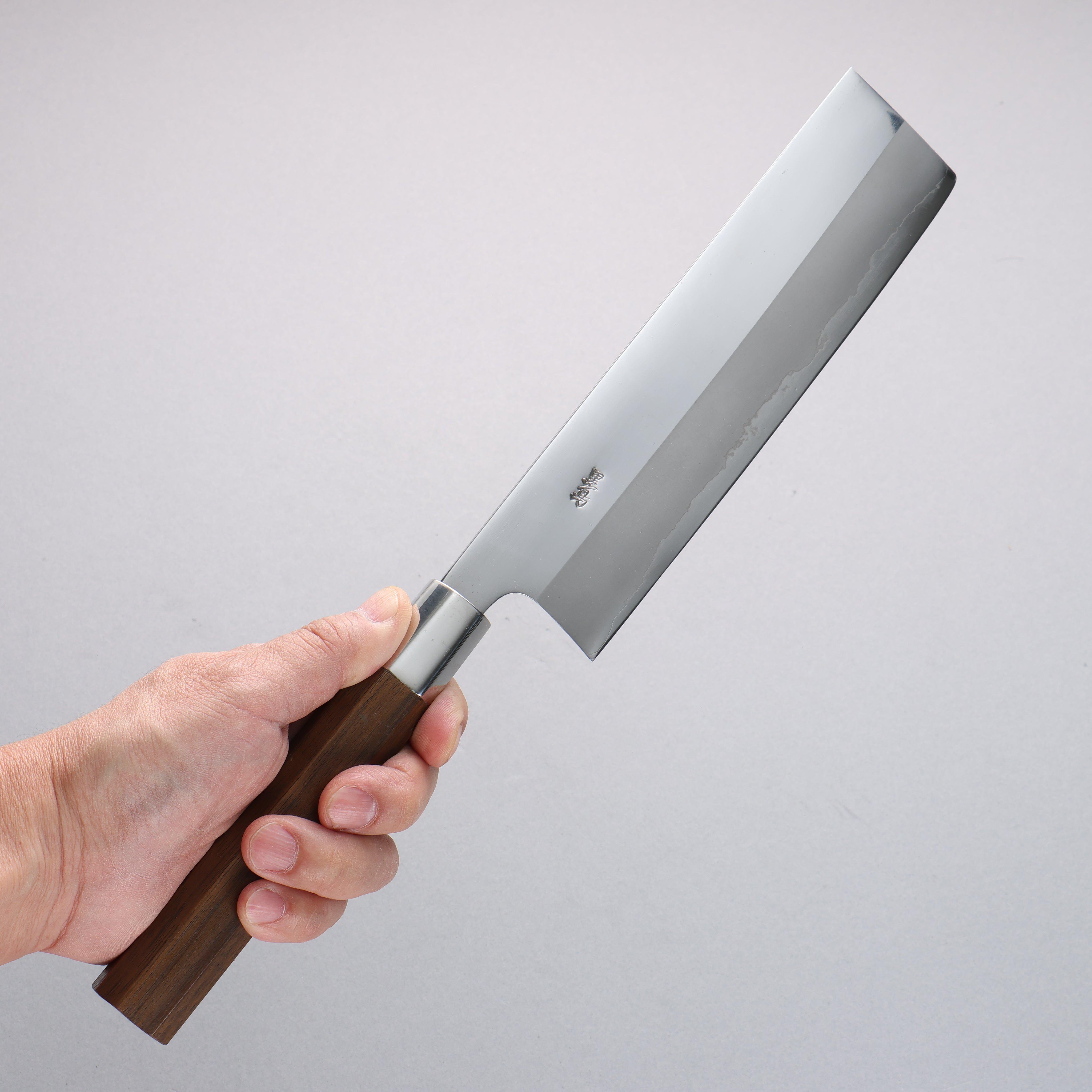 Kurotori Silver Steel No.3 Migaki Finished Nakiri 180mm Walnut Handle - Japanny - Best Japanese Knife