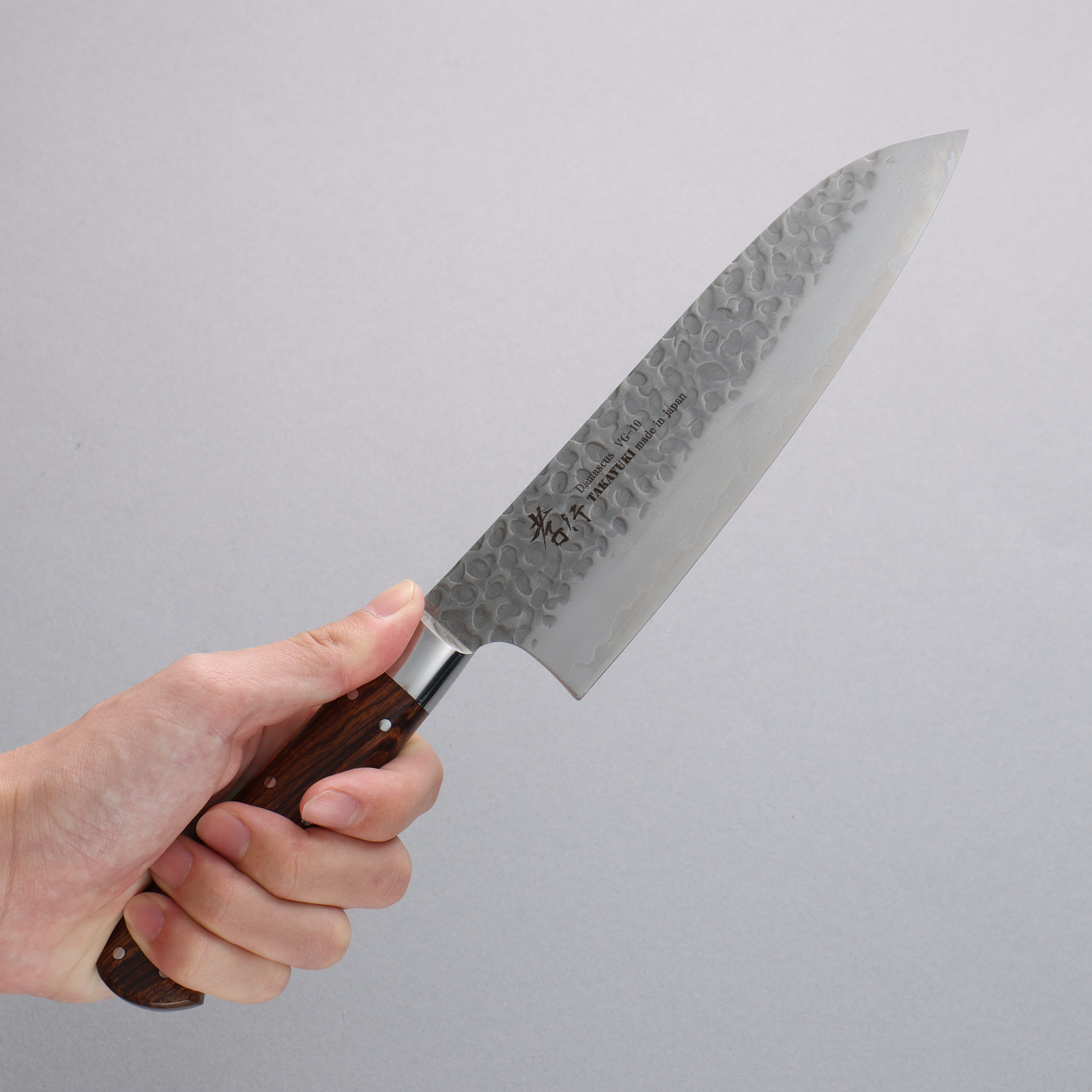 Sakai Takayuki VG10 33 Layer Damascus Santoku 180mm Desert Ironwood(Sugihara model) Handle - Japanny - Best Japanese Knife