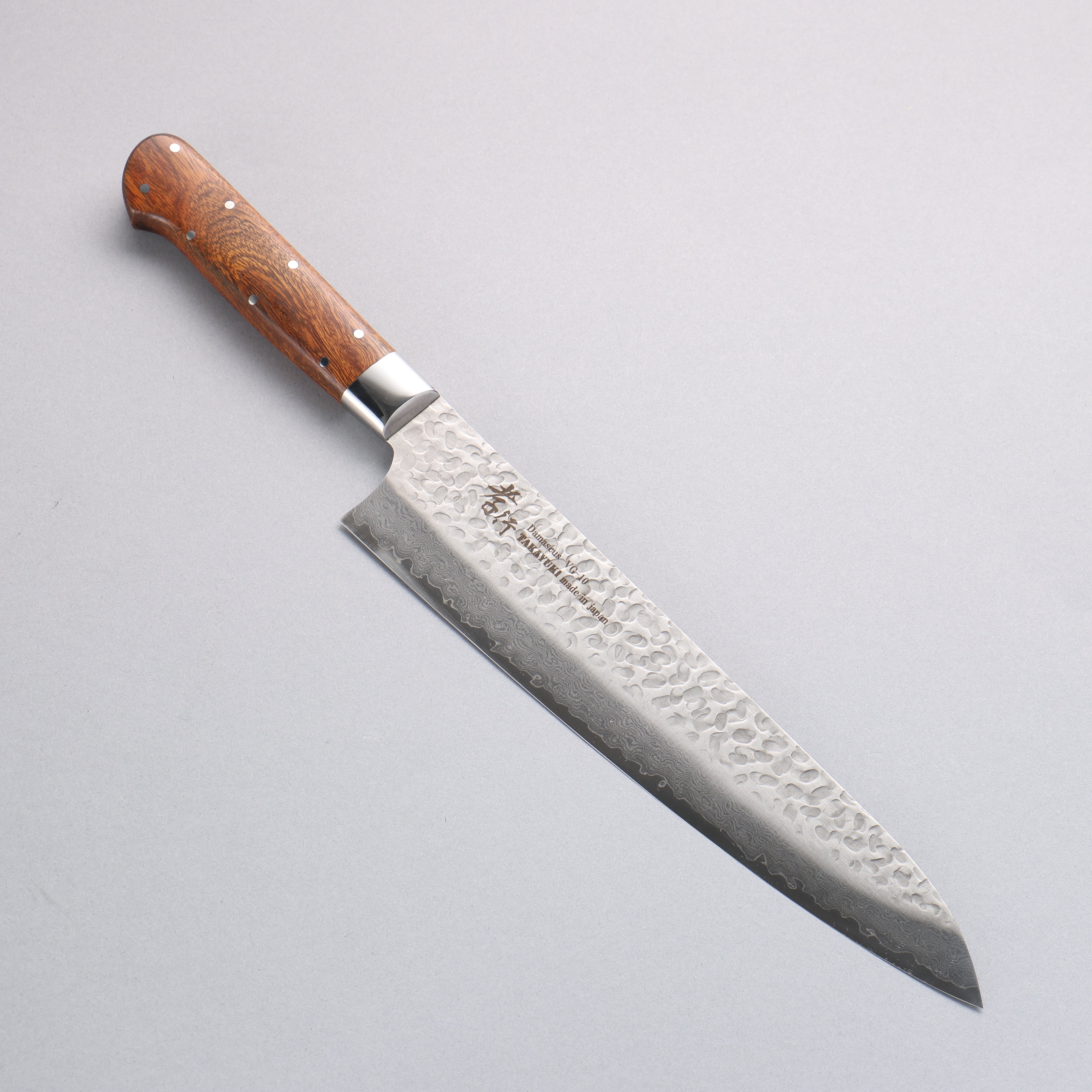 Sakai Takayuki VG10 33 Layer Damascus Gyuto 240mm Desert Ironwood(Sugihara model) Handle - Japanny - Best Japanese Knife