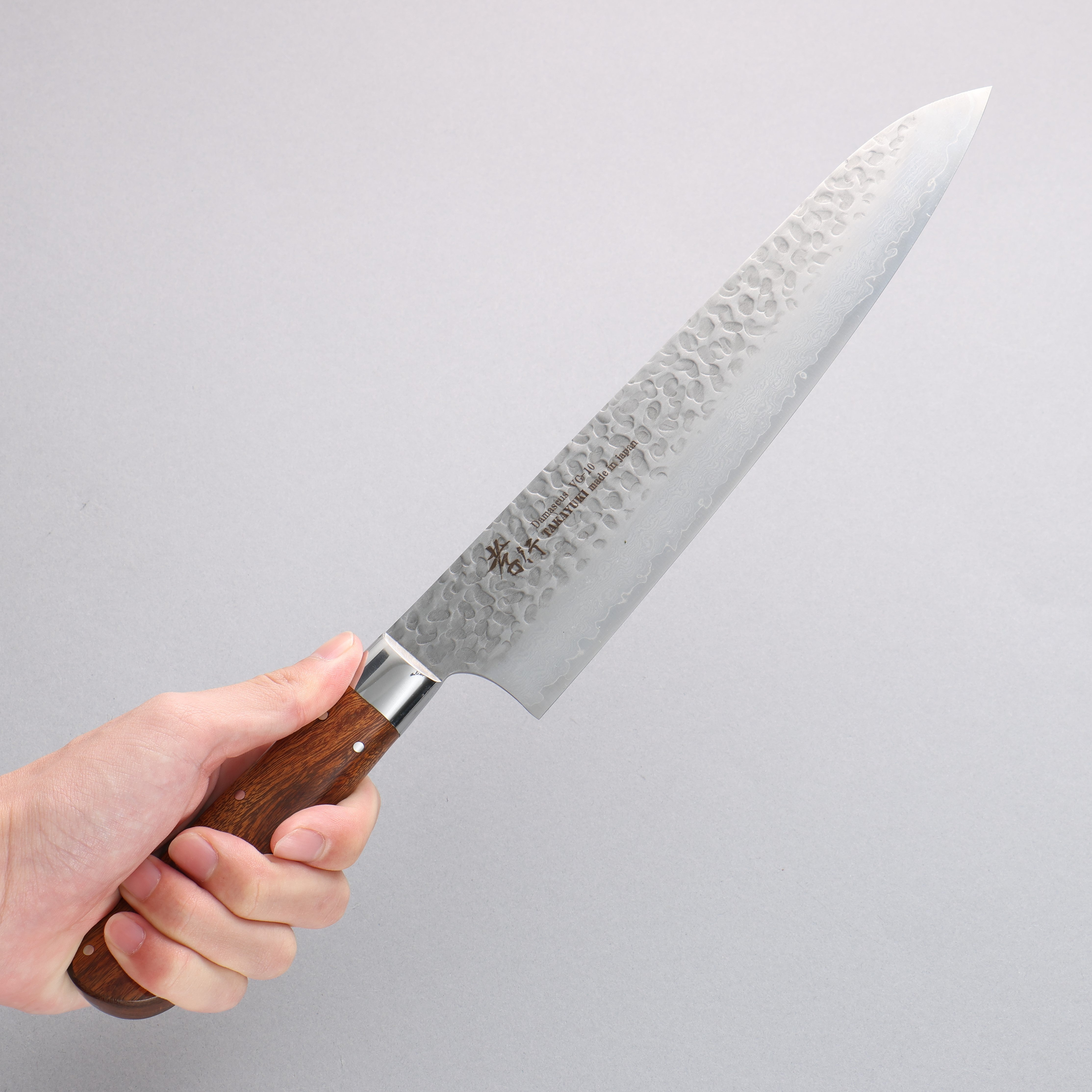 Sakai Takayuki VG10 33 Layer Damascus Gyuto 240mm Desert Ironwood(Sugihara model) Handle - Japanny - Best Japanese Knife