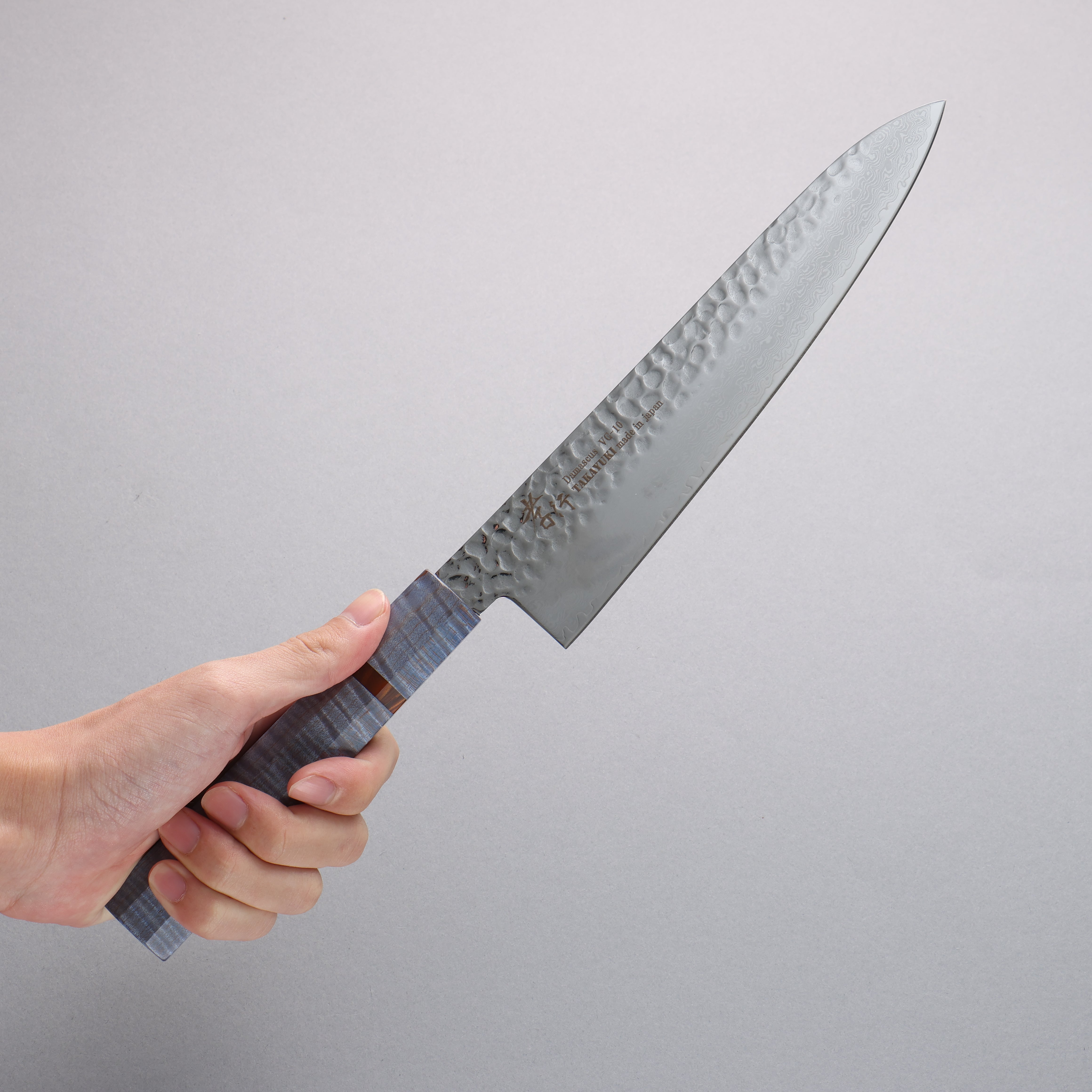 Sakai Takayuki VG10 33 Layer Damascus Gyuto 210mm Stabilized wood Handle - Japanny - Best Japanese Knife