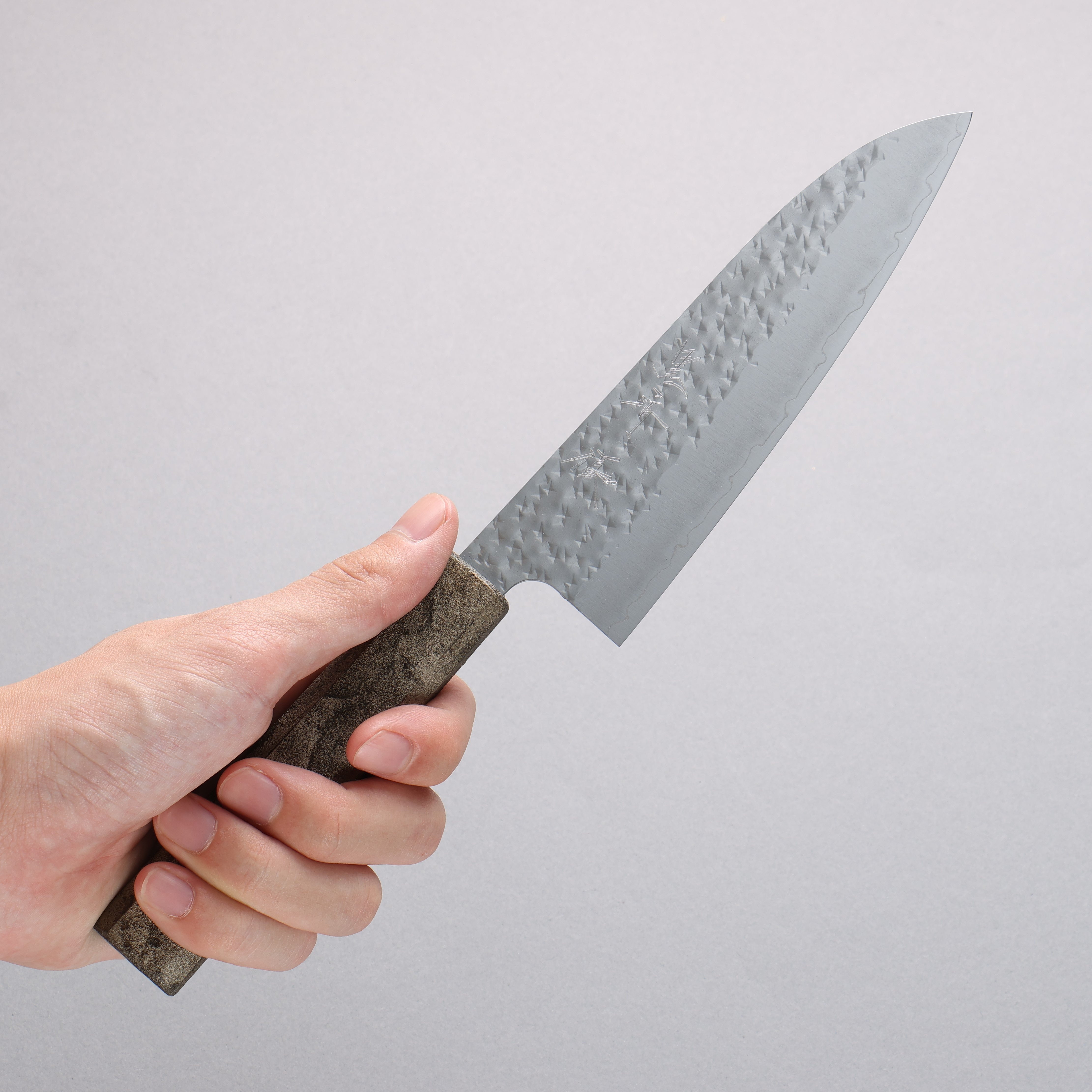 Yu Kurosaki x Wallace Wong SG2 Small Santoku 150mm & Bunka 170mm Set Ginryu Ishime Lacquered Oak Handle with Sheath