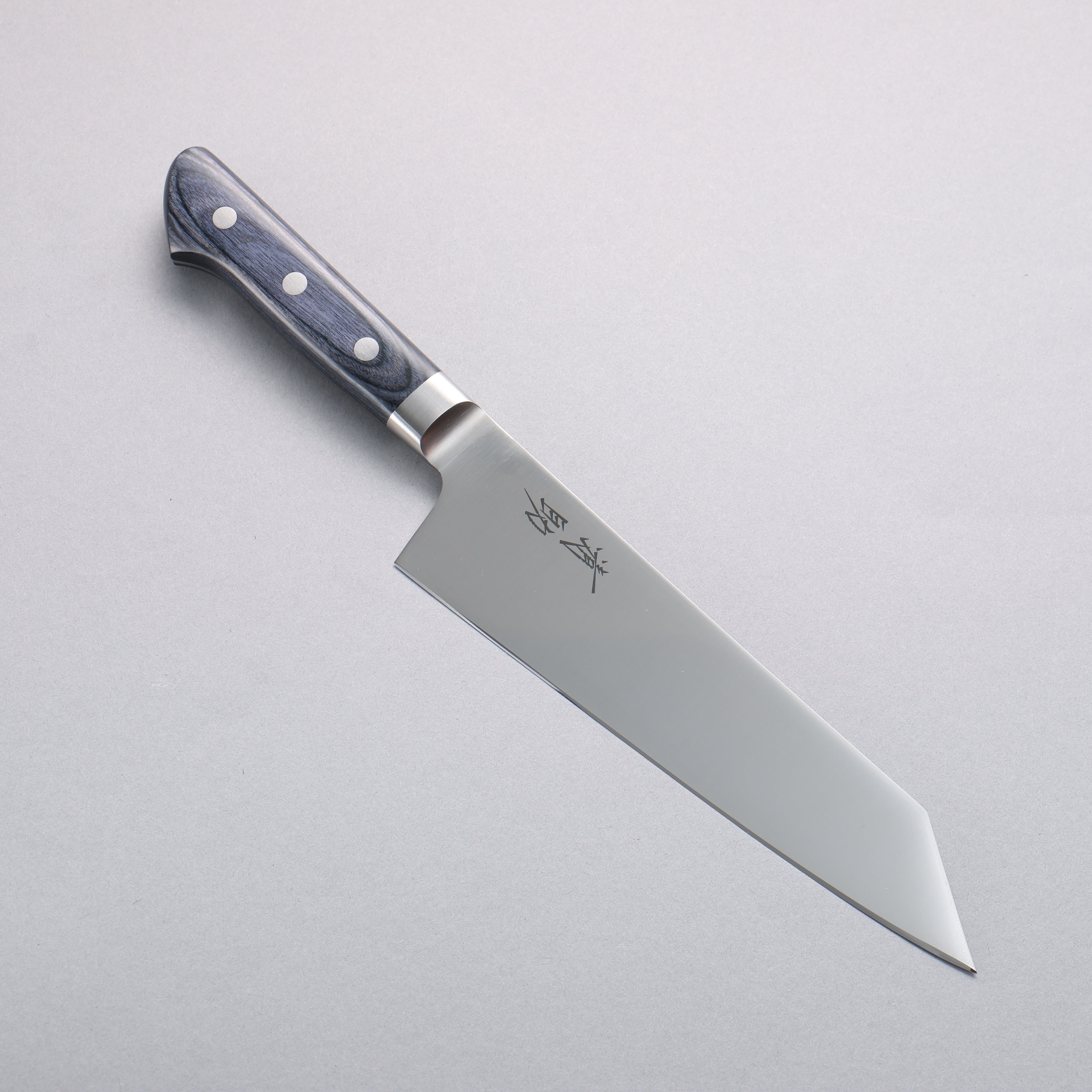 Seisuke Seiten Molybdenum Kiritsuke Santoku 195mm Navy blue Pakka wood Handle - Japanny - Best Japanese Knife