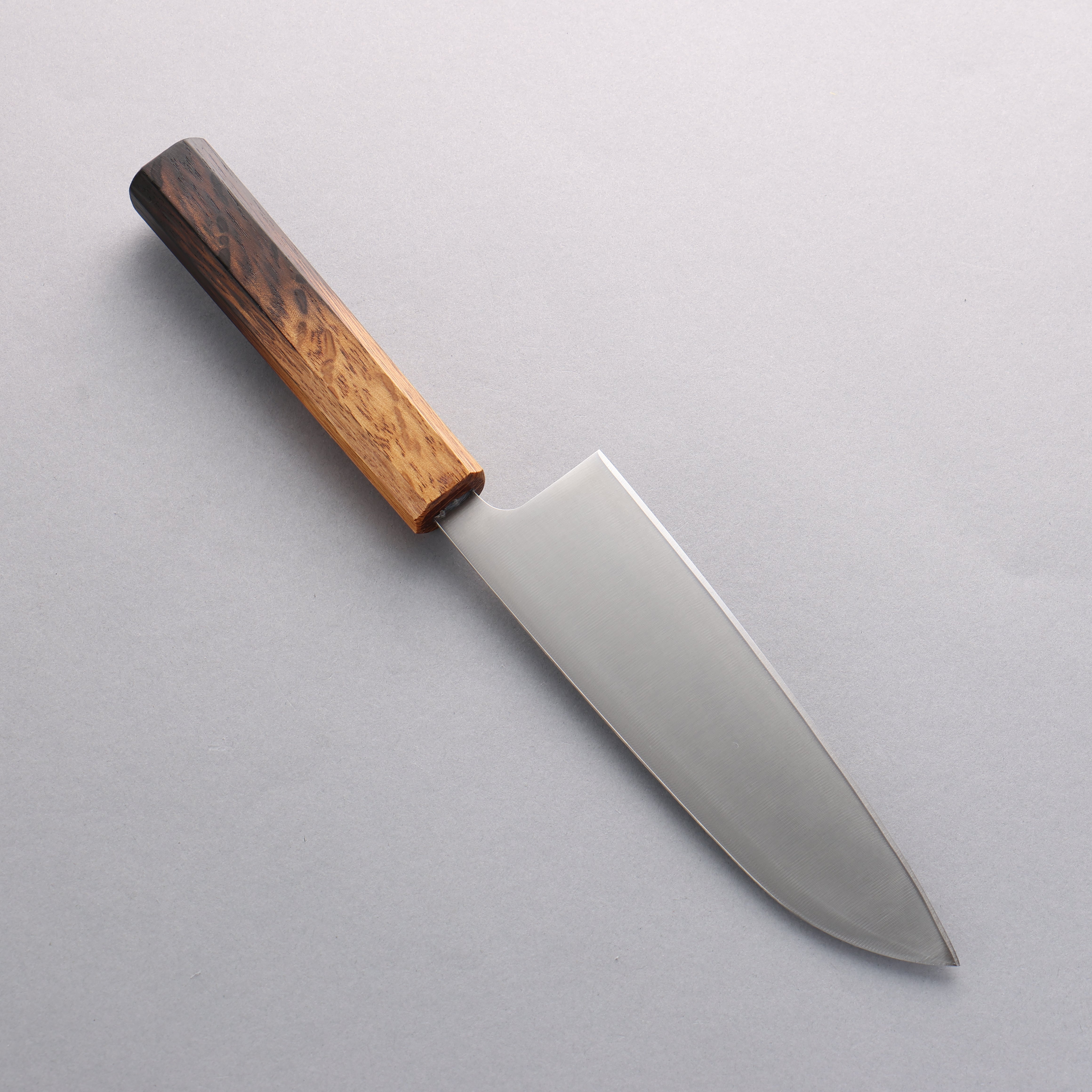 Seisuke AUS8 Coreless Santoku 180mm Burnt Oak Handle - Japanny - Best Japanese Knife