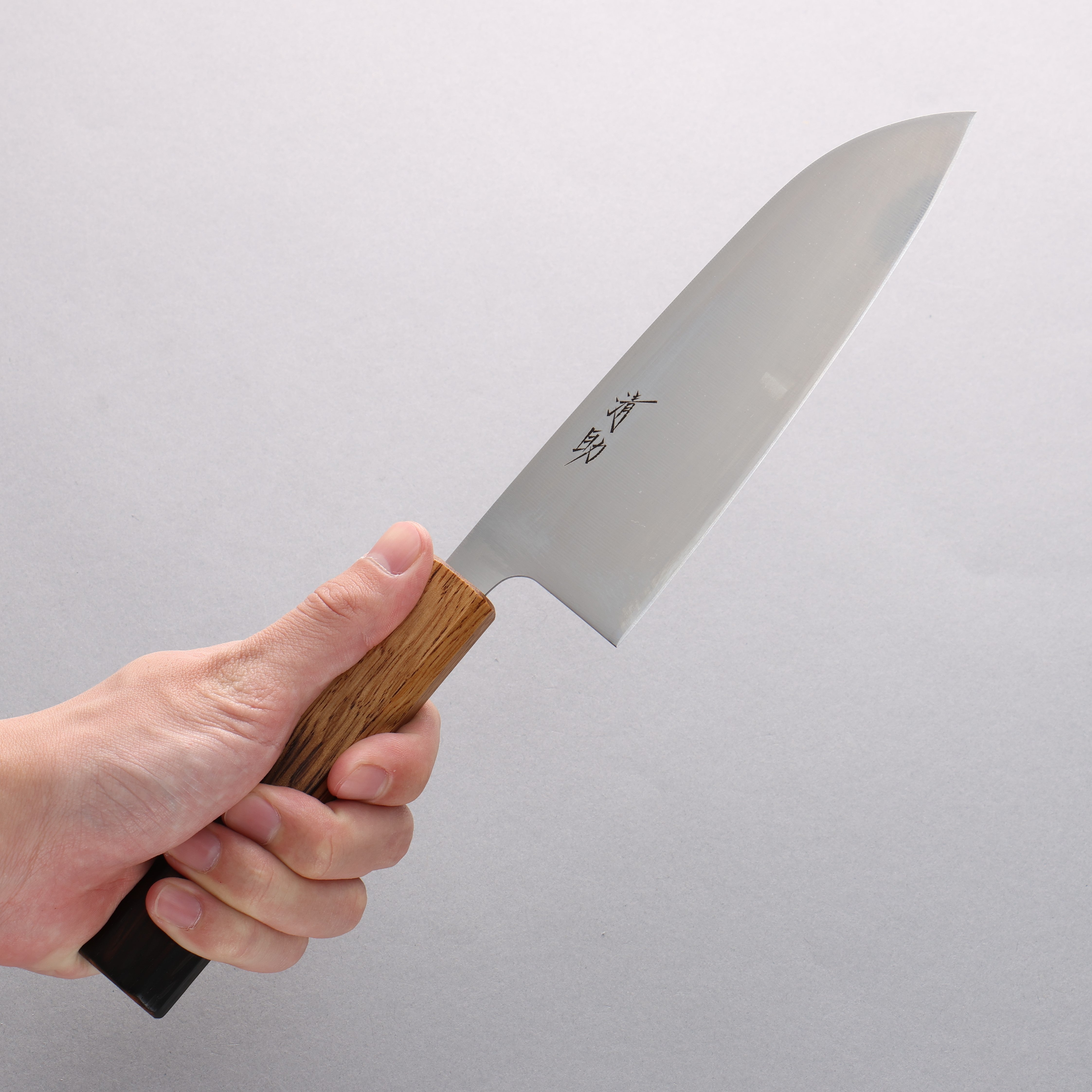 Seisuke AUS8 Coreless Santoku 180mm Burnt Oak Handle - Japanny - Best Japanese Knife