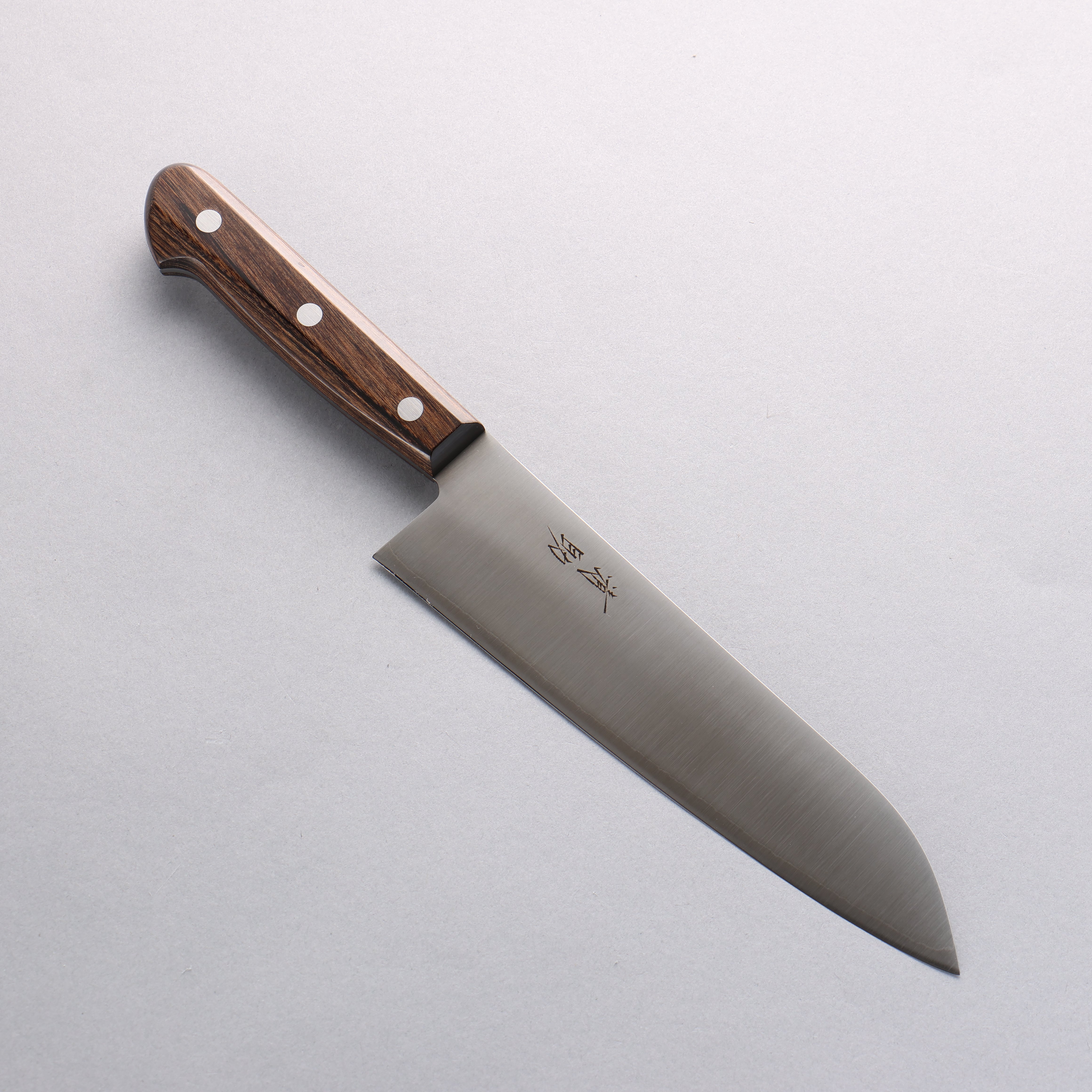 Seisuke SLD Migaki Polish Finish Santoku 180mm Brown Pakka wood Handle - Japanny - Best Japanese Knife