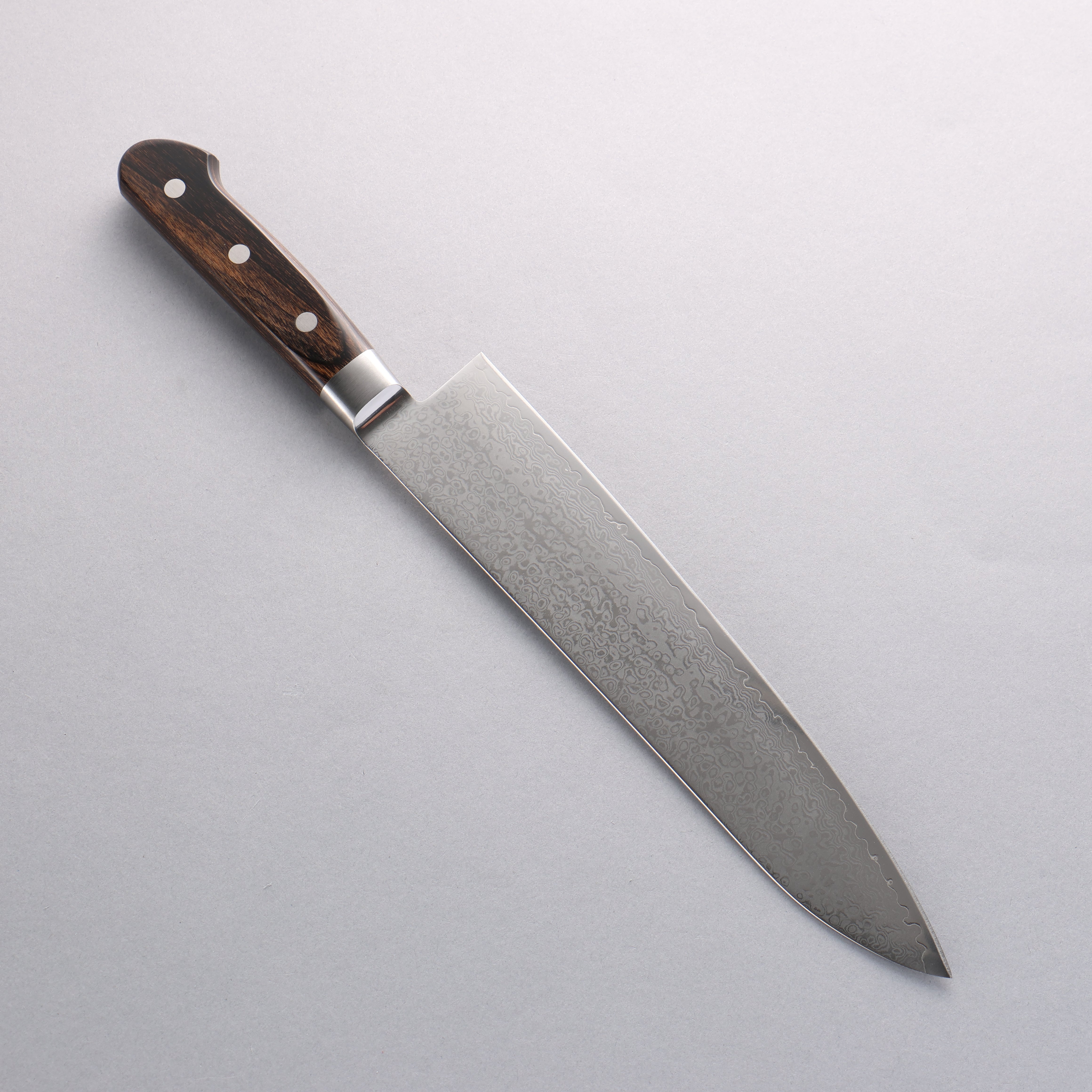 Seisuke VG10 33 Layer Mirrored Finish Damascus Gyuto 240mm Brown Pakka wood Handle - Japanny - Best Japanese Knife