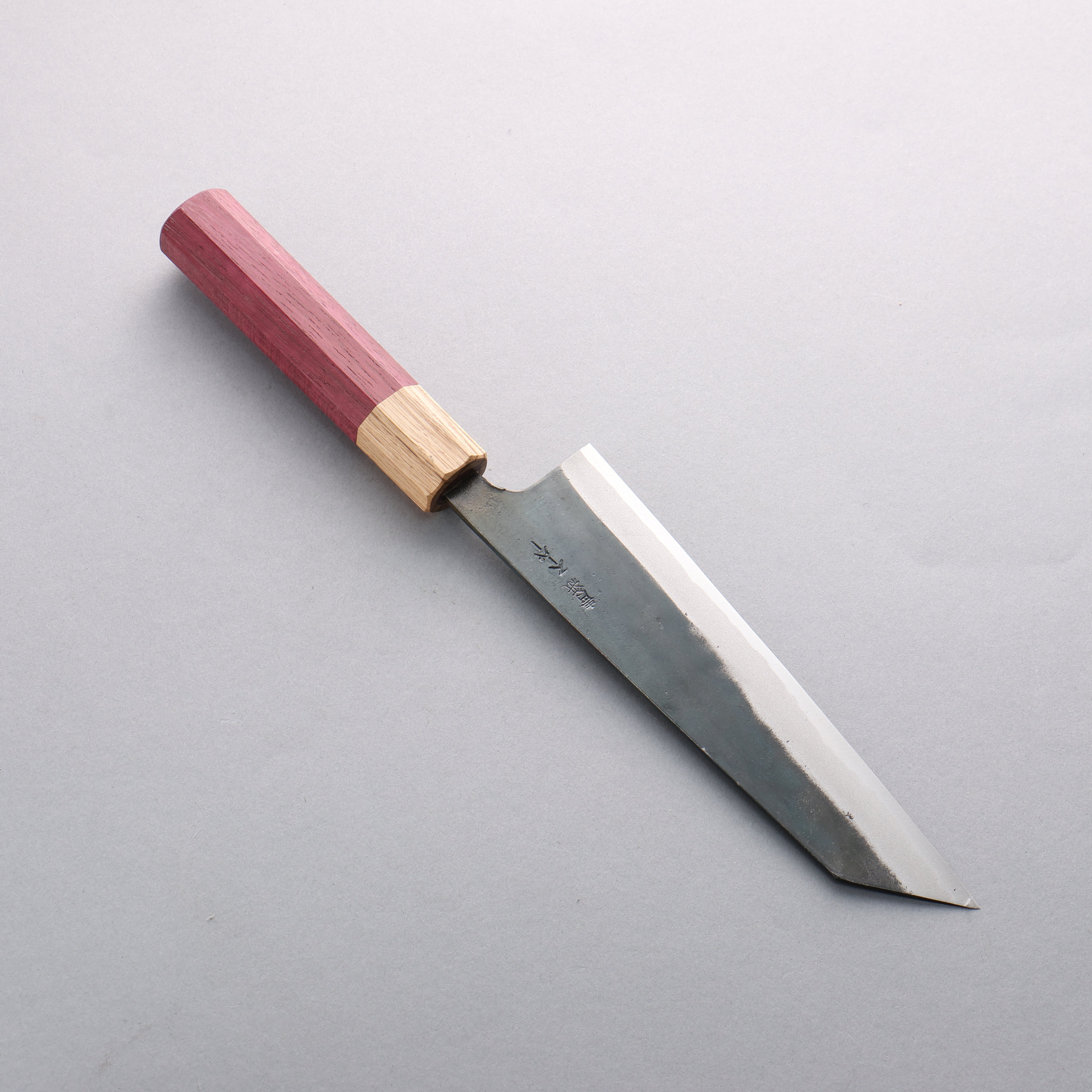 Seisuke Blue Super Black Finished Bunka 180mm Purpleheart (Ferrule: Oak) Handle - Japanny - Best Japanese Knife