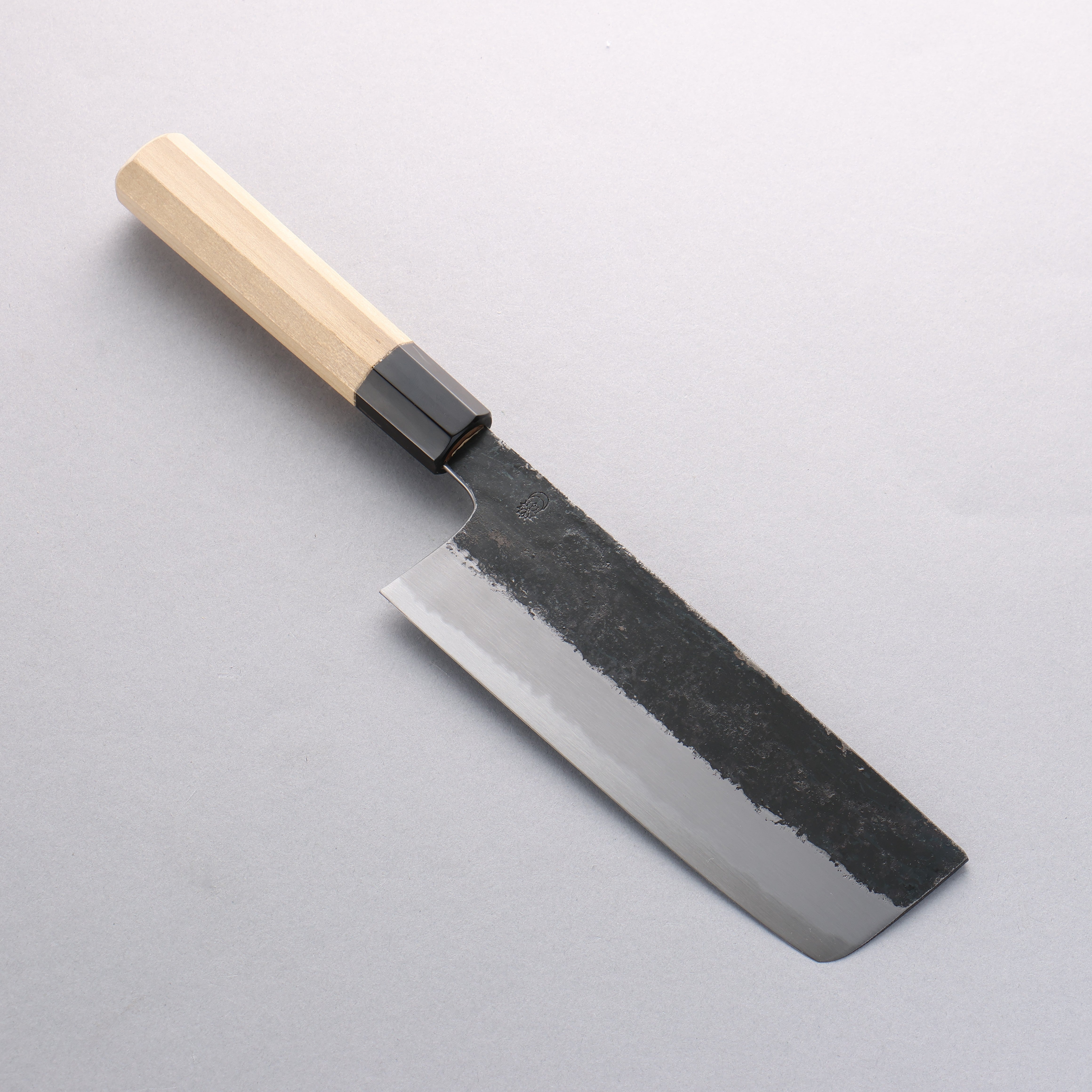Kikuzuki White Steel No.2 Black Finished Nakiri 180mm Magnolia Handle - Japanny - Best Japanese Knife