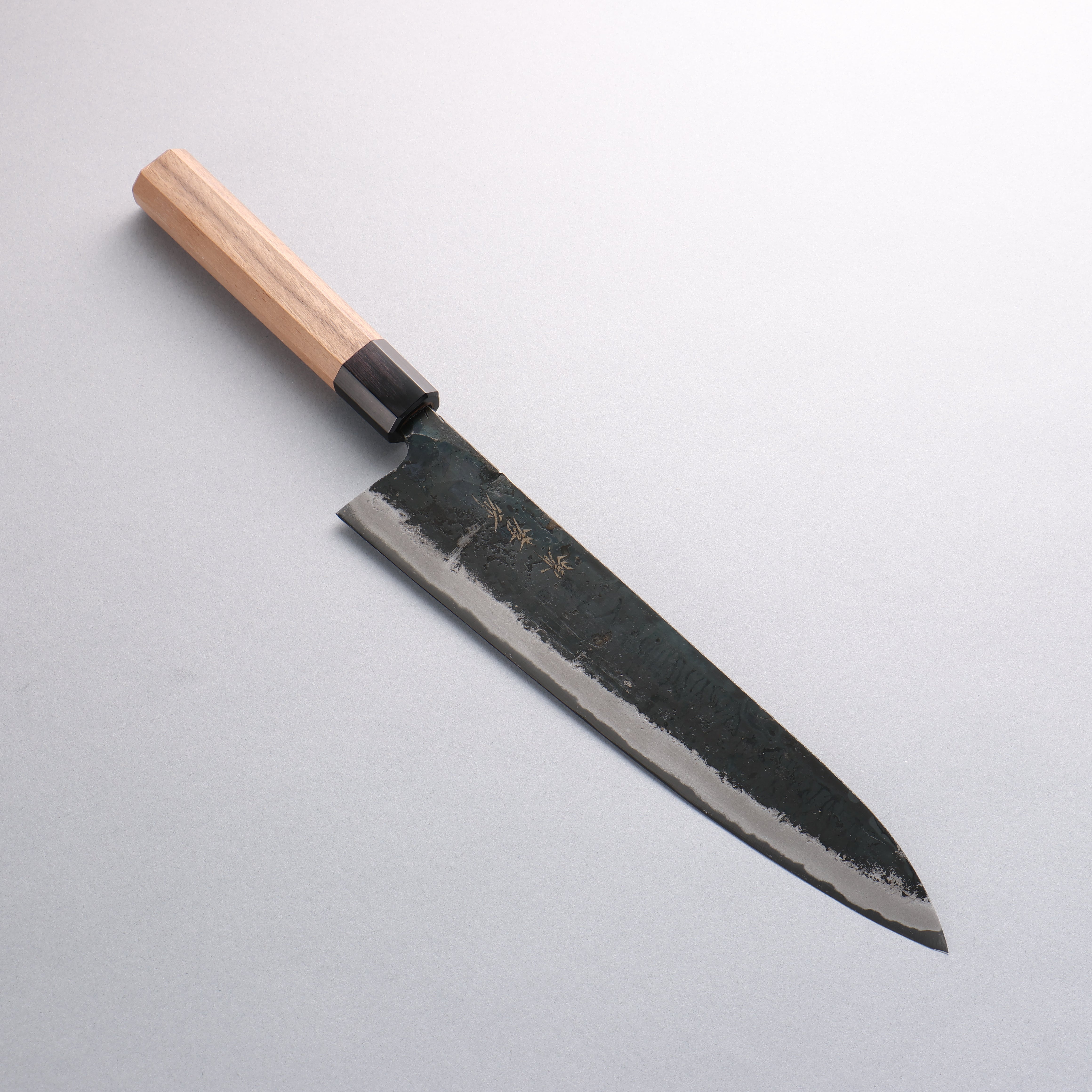 Sakai Takayuki Blue Steel No.2 Kurouchi Gyuto 240mm Walnut Handle - Japanny - Best Japanese Knife