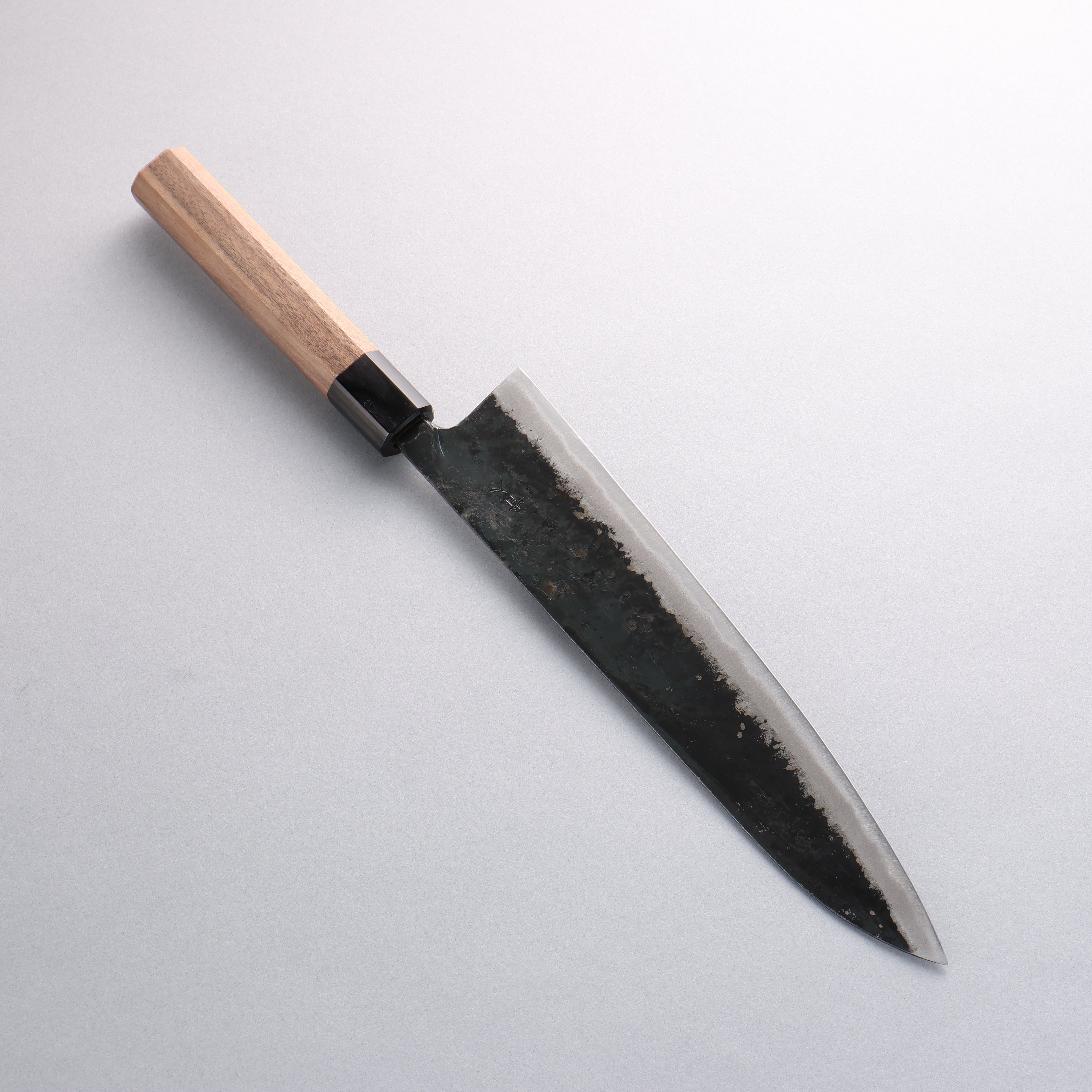 Sakai Takayuki Blue Steel No.2 Kurouchi Gyuto 240mm Walnut Handle - Japanny - Best Japanese Knife