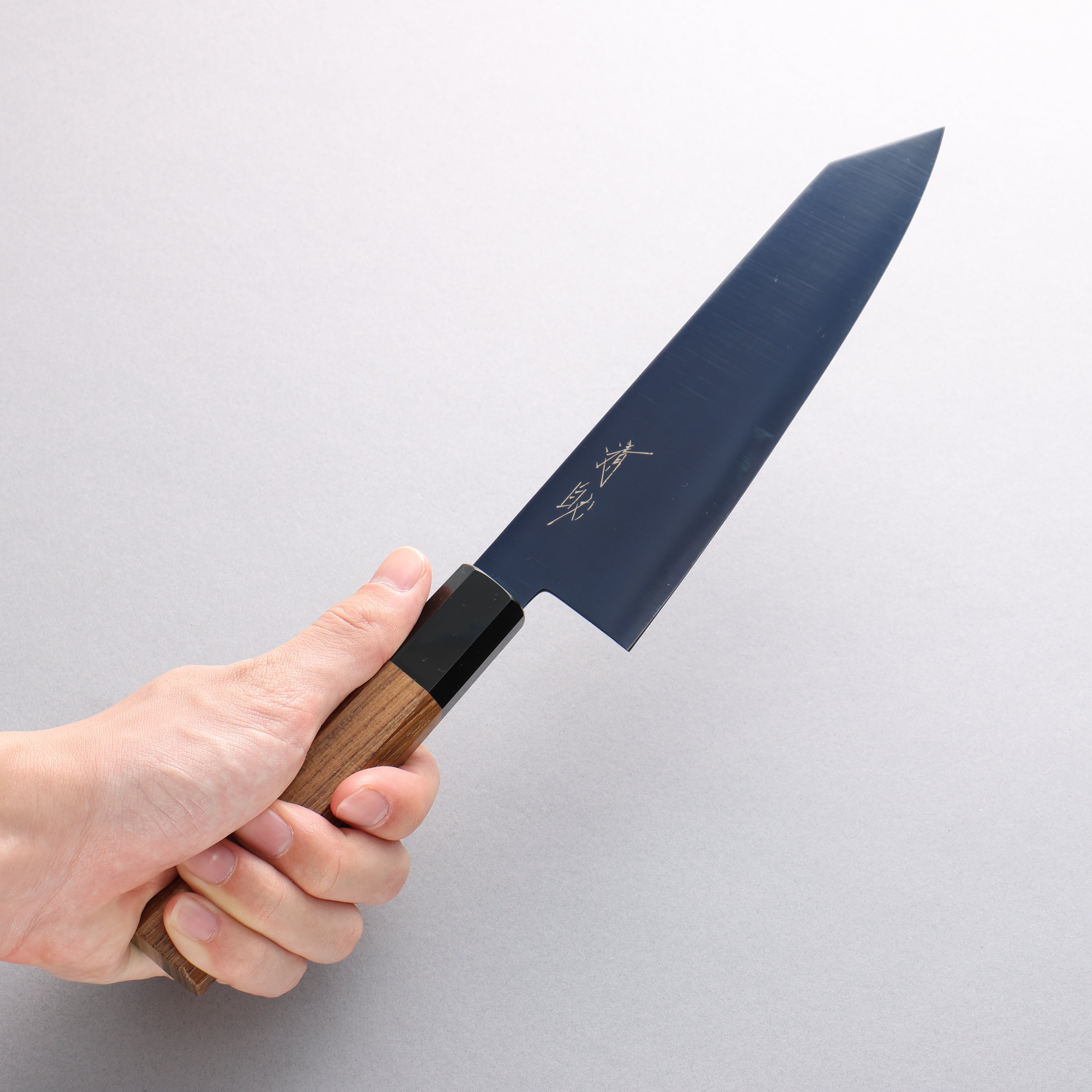 Seisuke SK-85 Ion plating Kiritsuke Santoku 180mm Teak (ferrule: Black Plastic) Handle - Japanny - Best Japanese Knife