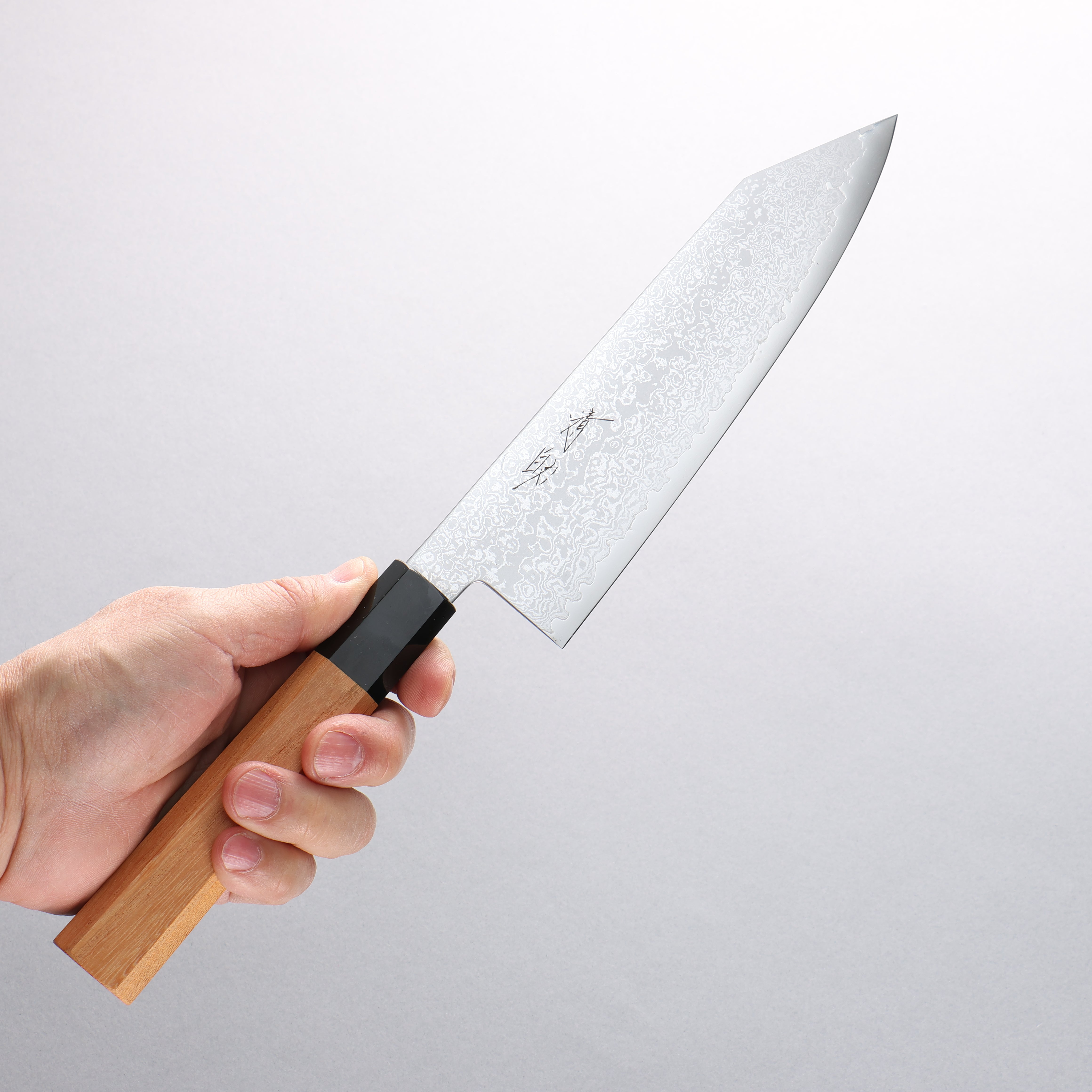 Seisuke VG10 Damascus Kiritsuke Santoku 180mm Keyaki (Japanese Elm) Handle - Japanny - Best Japanese Knife