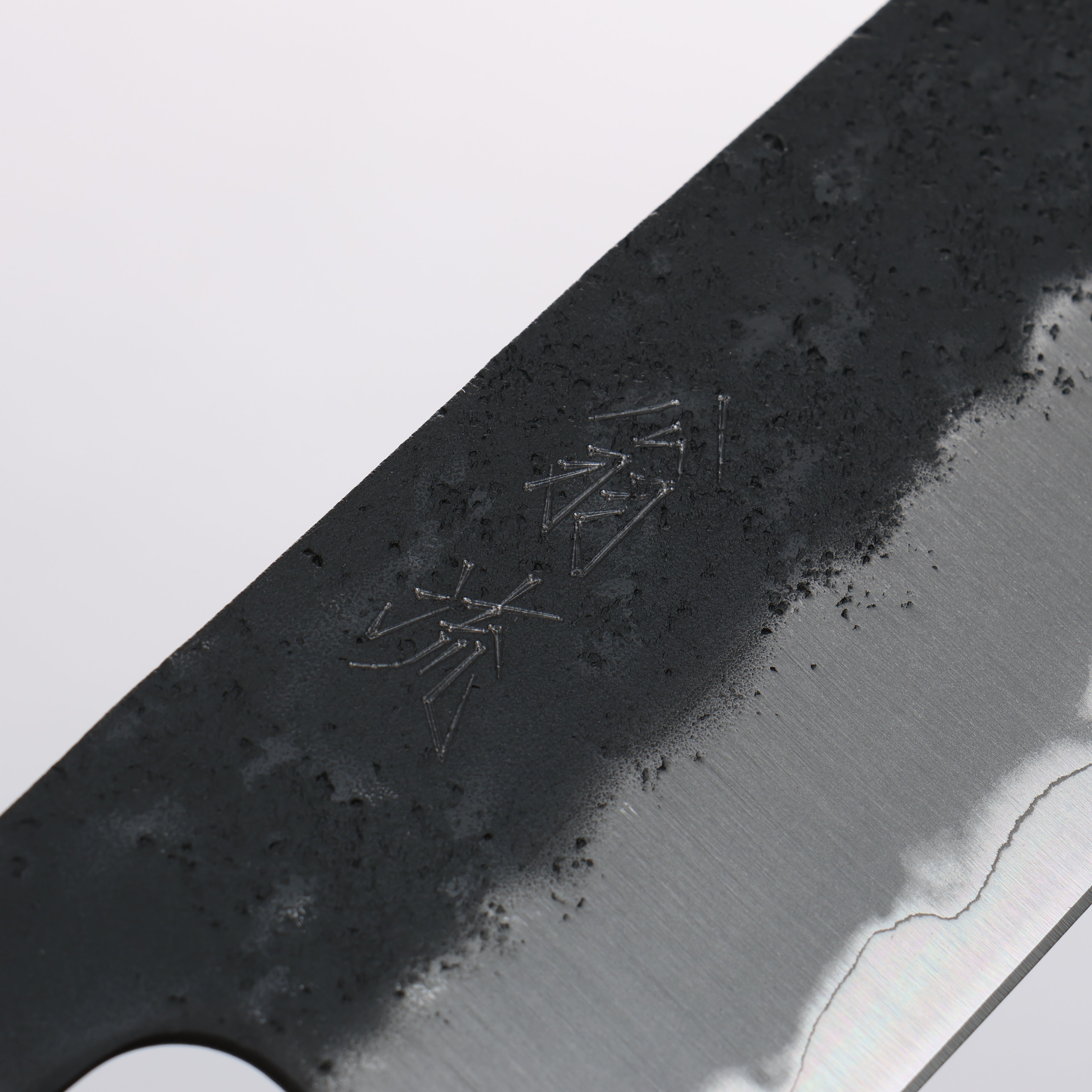 Oul Blue Super Black Nashiji Gyuto 240mm Oak Handle - Japanny - Best Japanese Knife