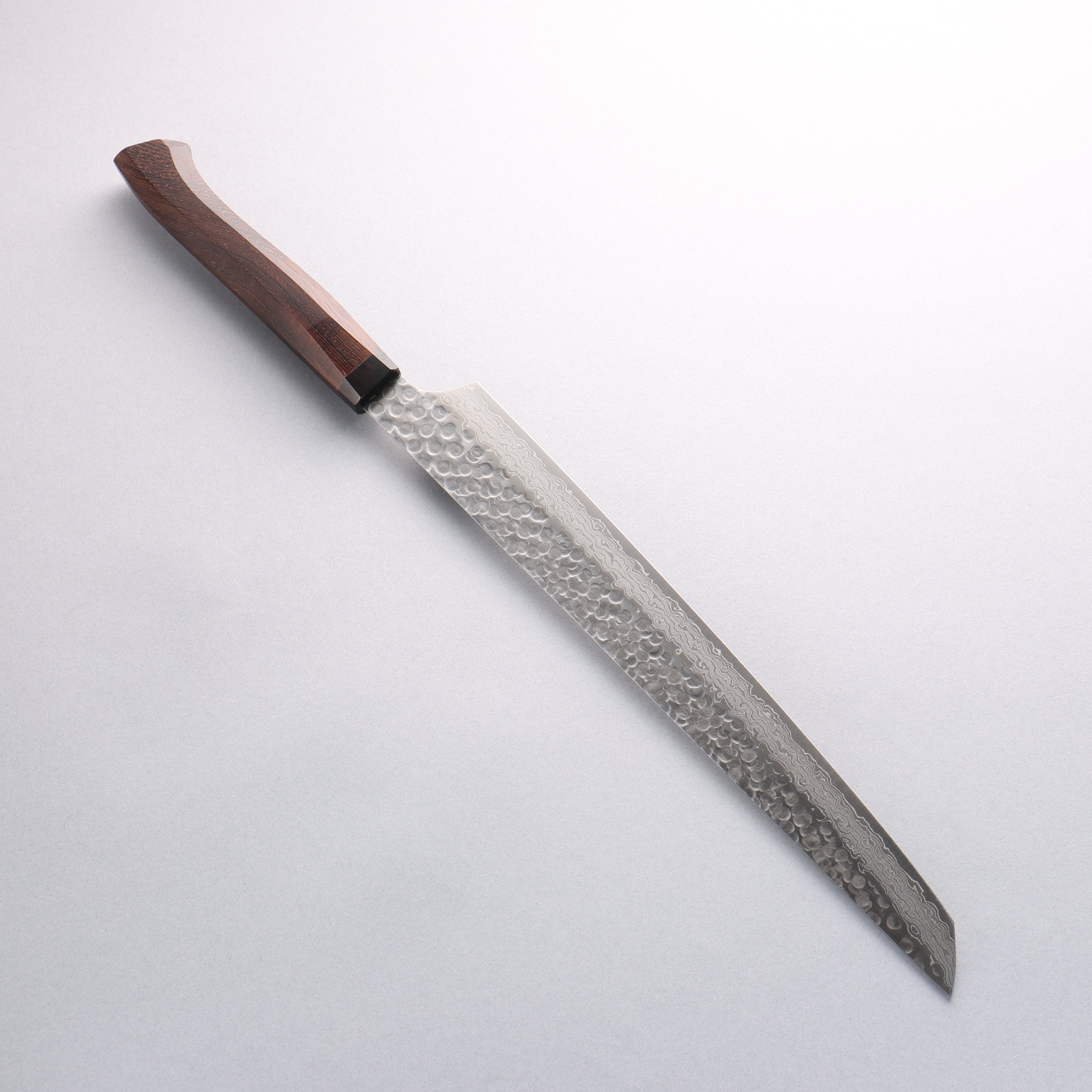 Sakai Takayuki Genbu AUS10 45 Layer Damascus Sakimaru Sujihiki 300mm Wenge Handle - Japanny - Best Japanese Knife