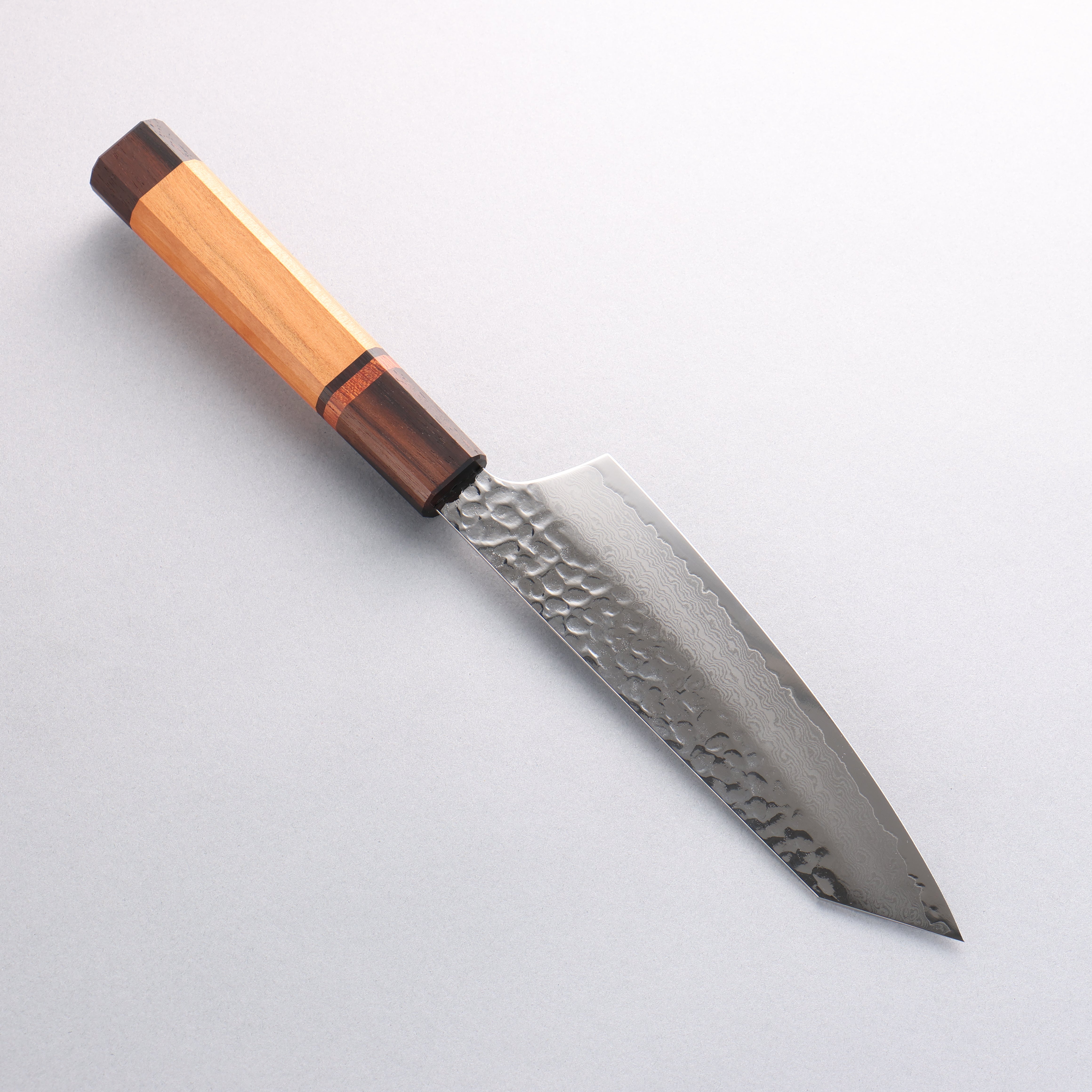 Sakai Takayuki VG10 33 Layer Damascus Kengata Santoku 160mm Mountain cherry (12 sided) Handle - Japanny - Best Japanese Knife