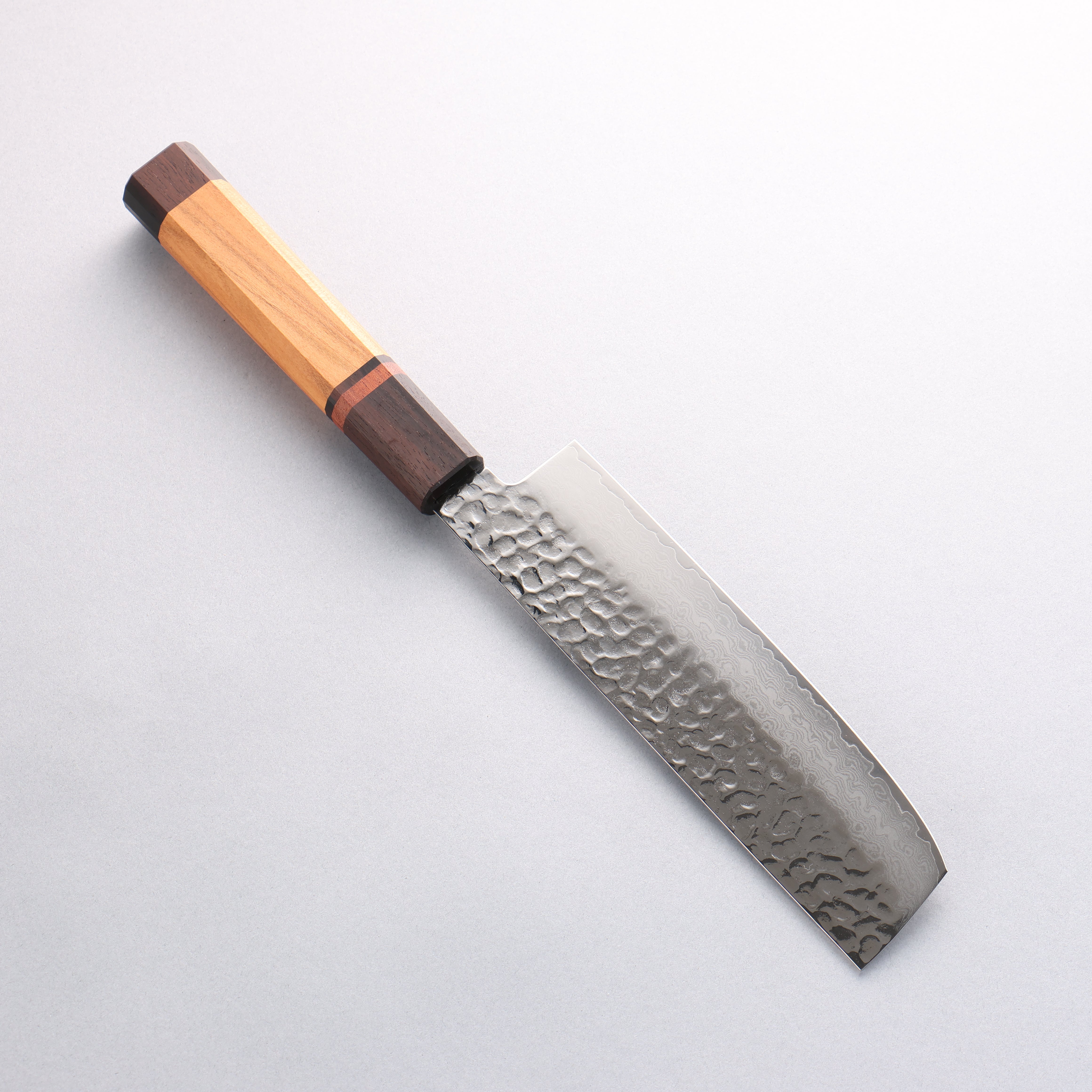 Sakai Takayuki VG10 33 Layer Damascus Nakiri 170mm Mountain cherry (12 sided) Handle - Japanny - Best Japanese Knife